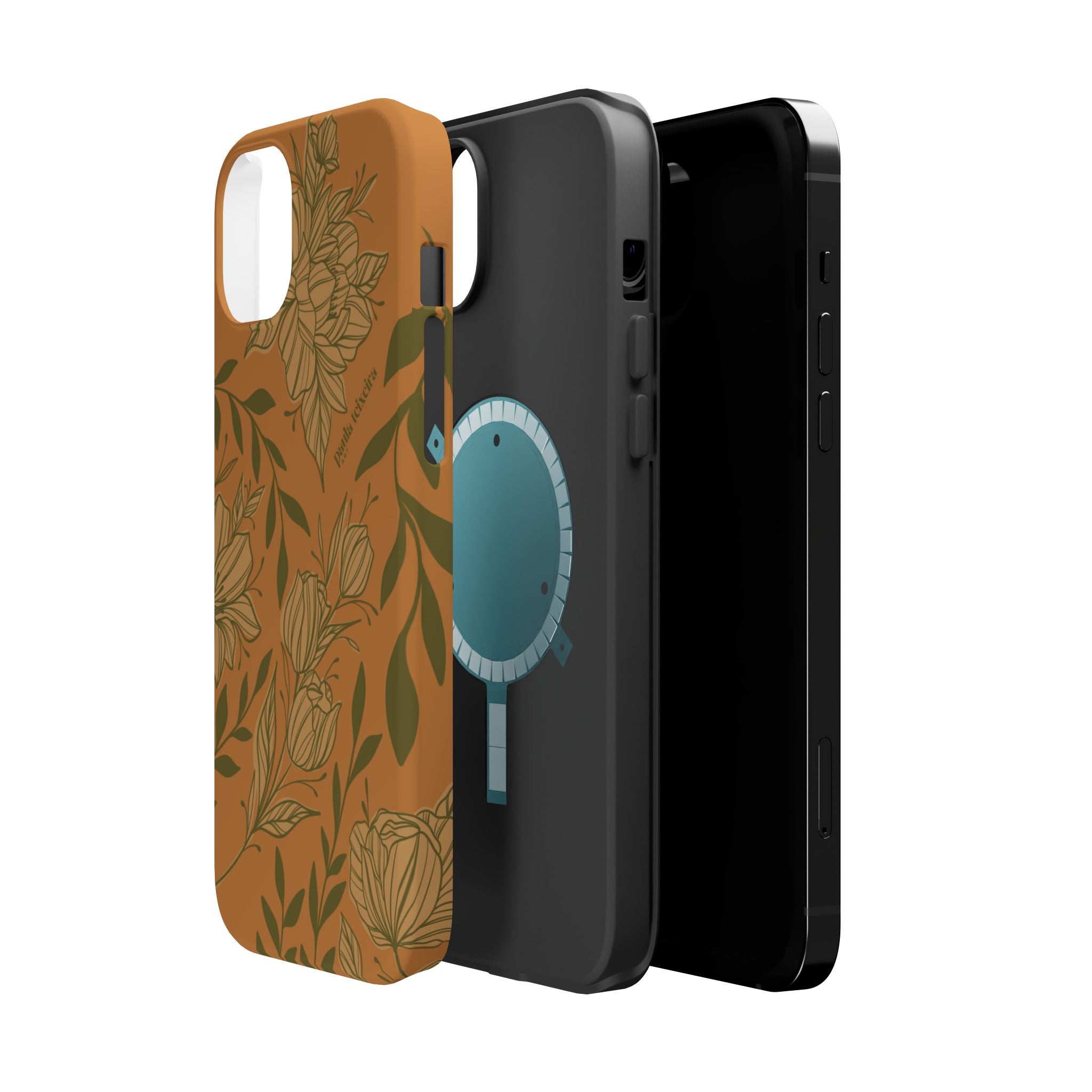 Floral Impact-Resistant Magnetic Phone Case