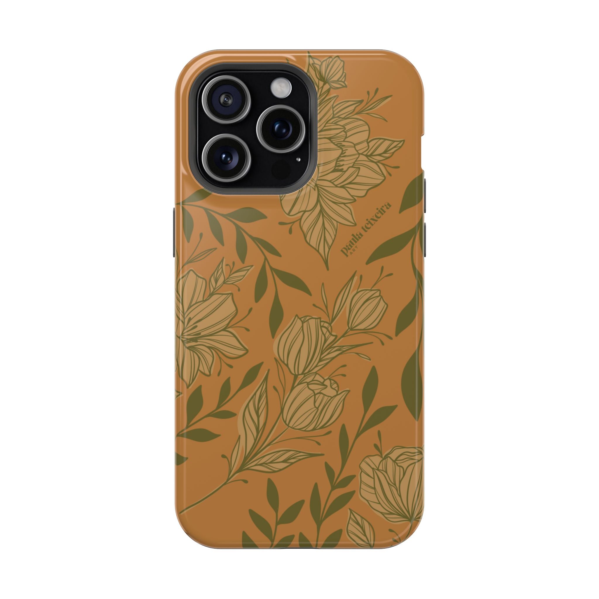 Floral Impact-Resistant Magnetic Phone Case