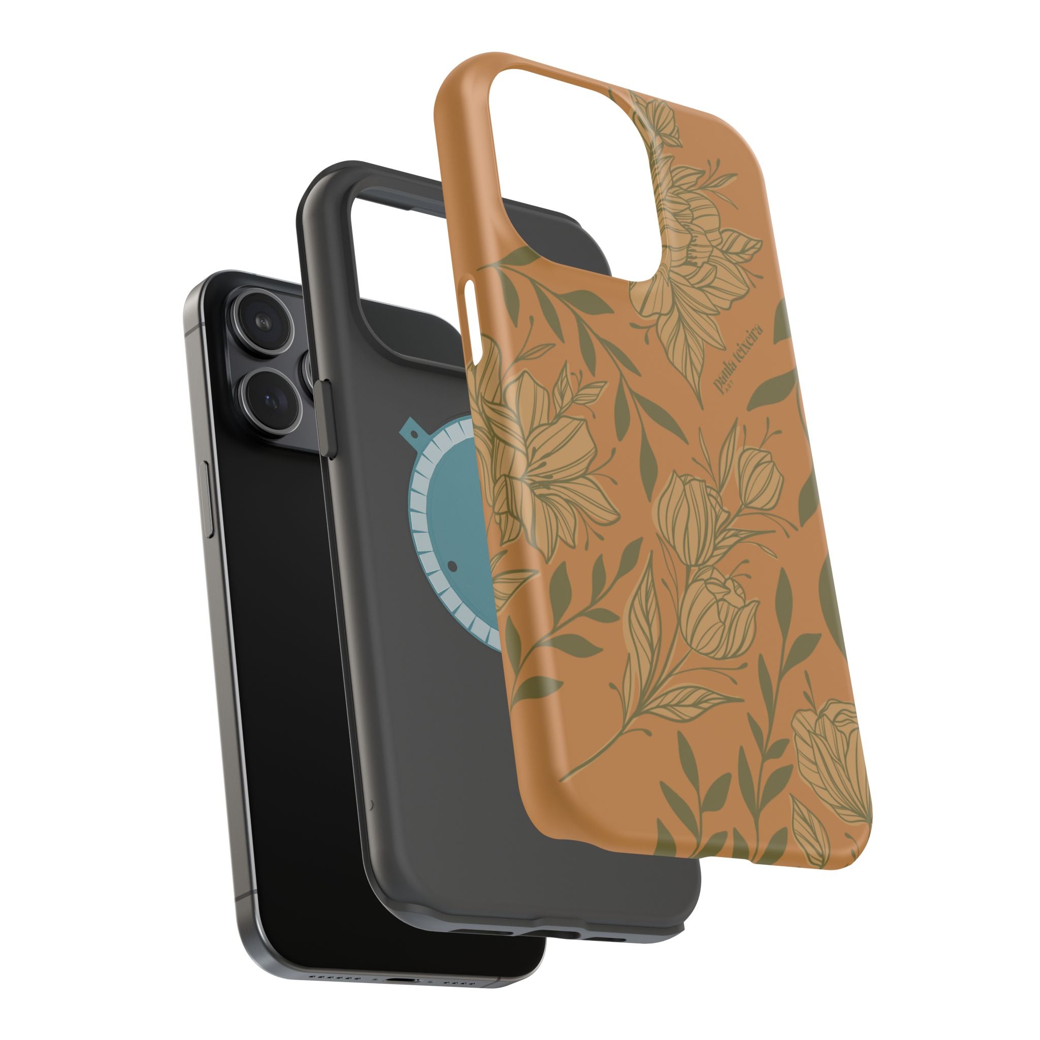 Floral Impact-Resistant Magnetic Phone Case