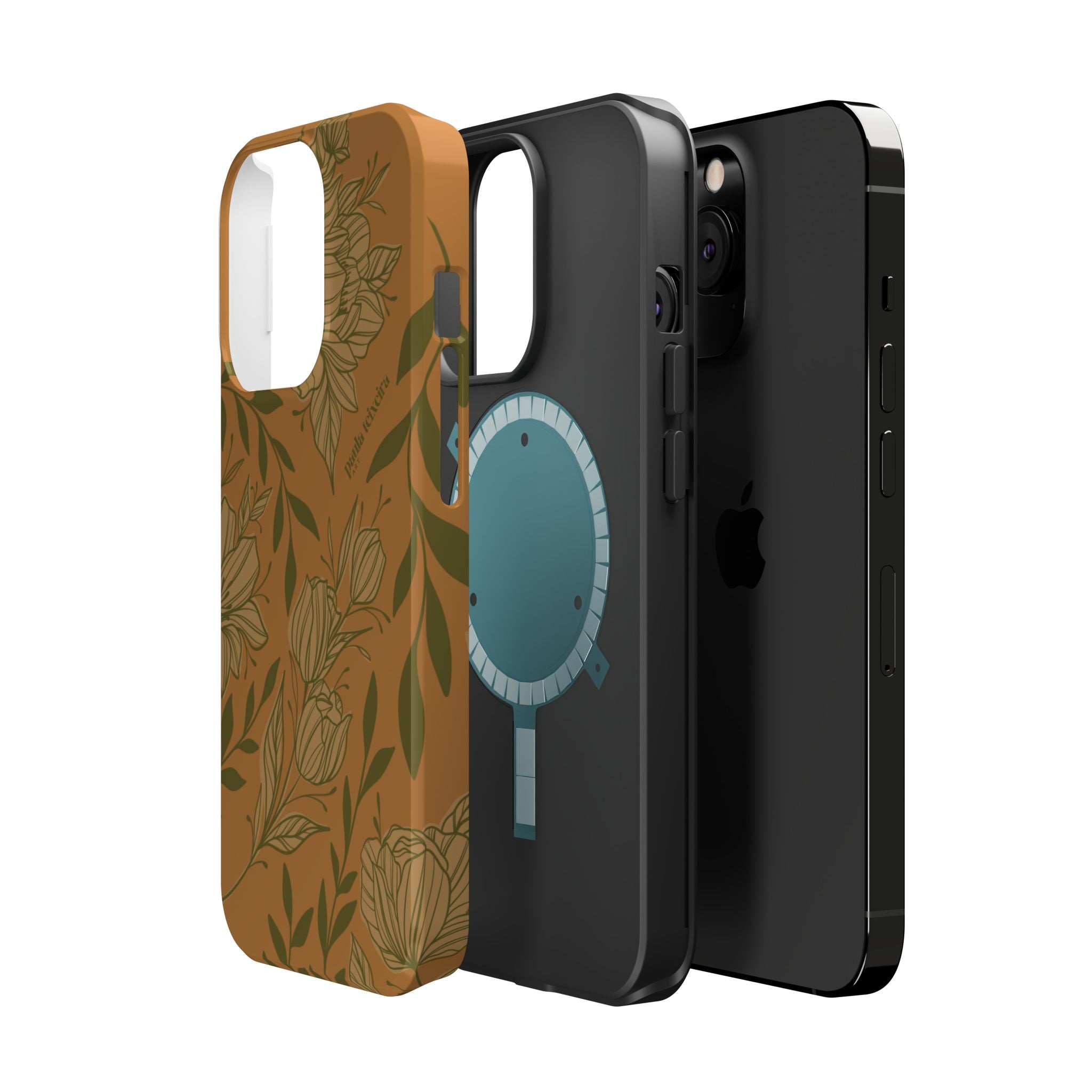 Floral Impact-Resistant Magnetic Phone Case