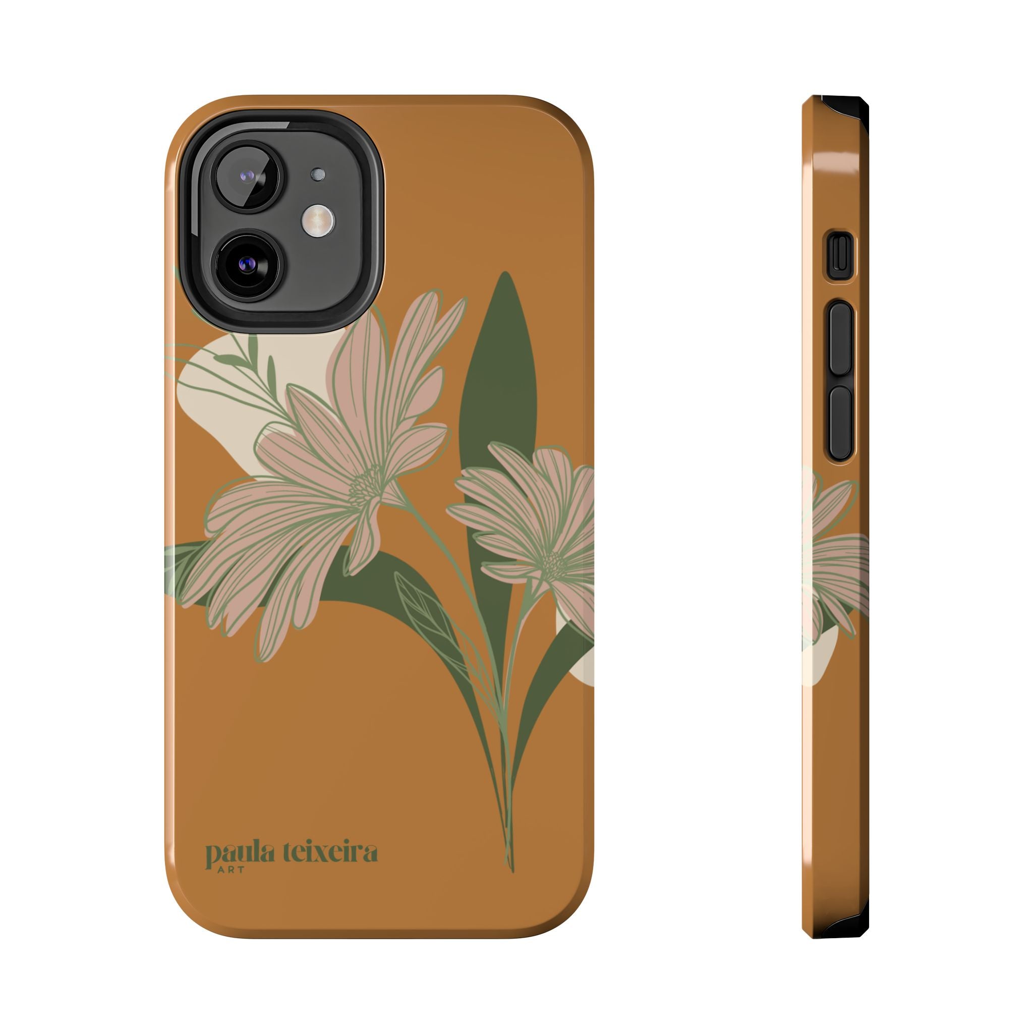 Floral Tough Phone Case - Durable Protection with Elegant Design