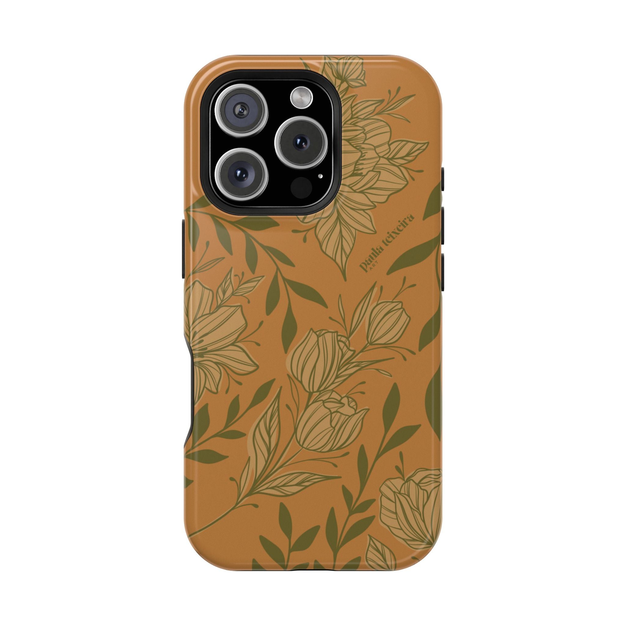 Floral Impact-Resistant Magnetic Phone Case
