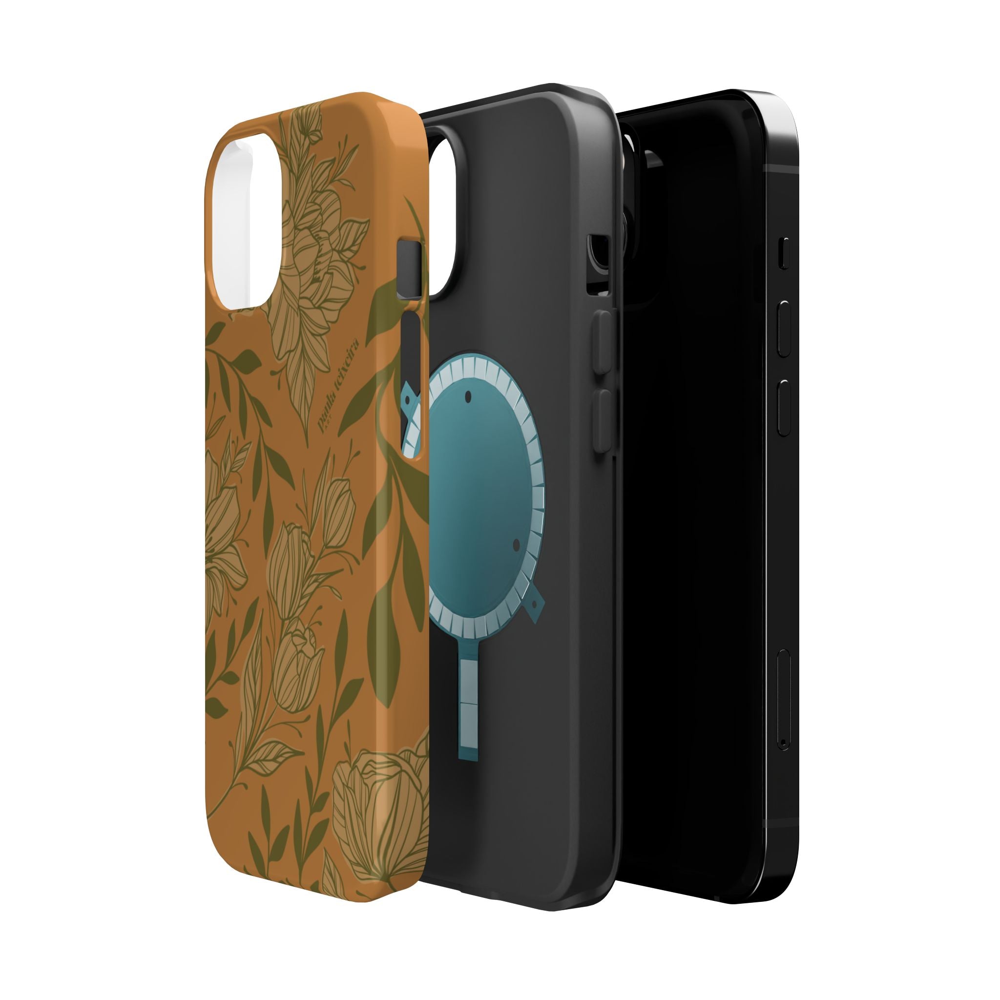Floral Impact-Resistant Magnetic Phone Case