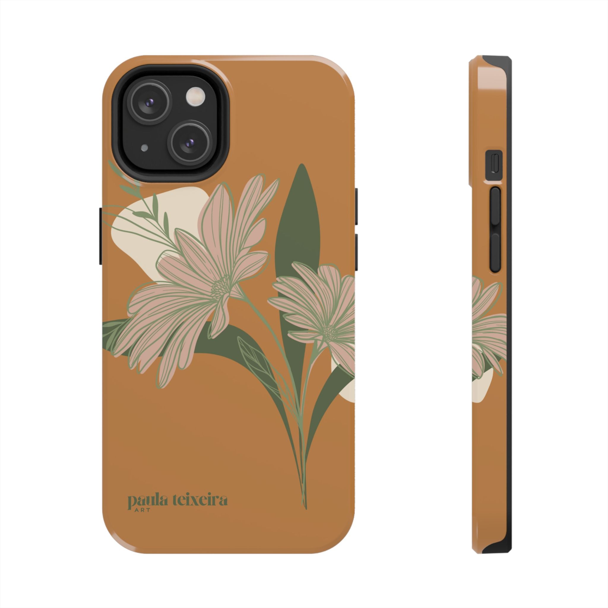 Floral Tough Phone Case - Durable Protection with Elegant Design