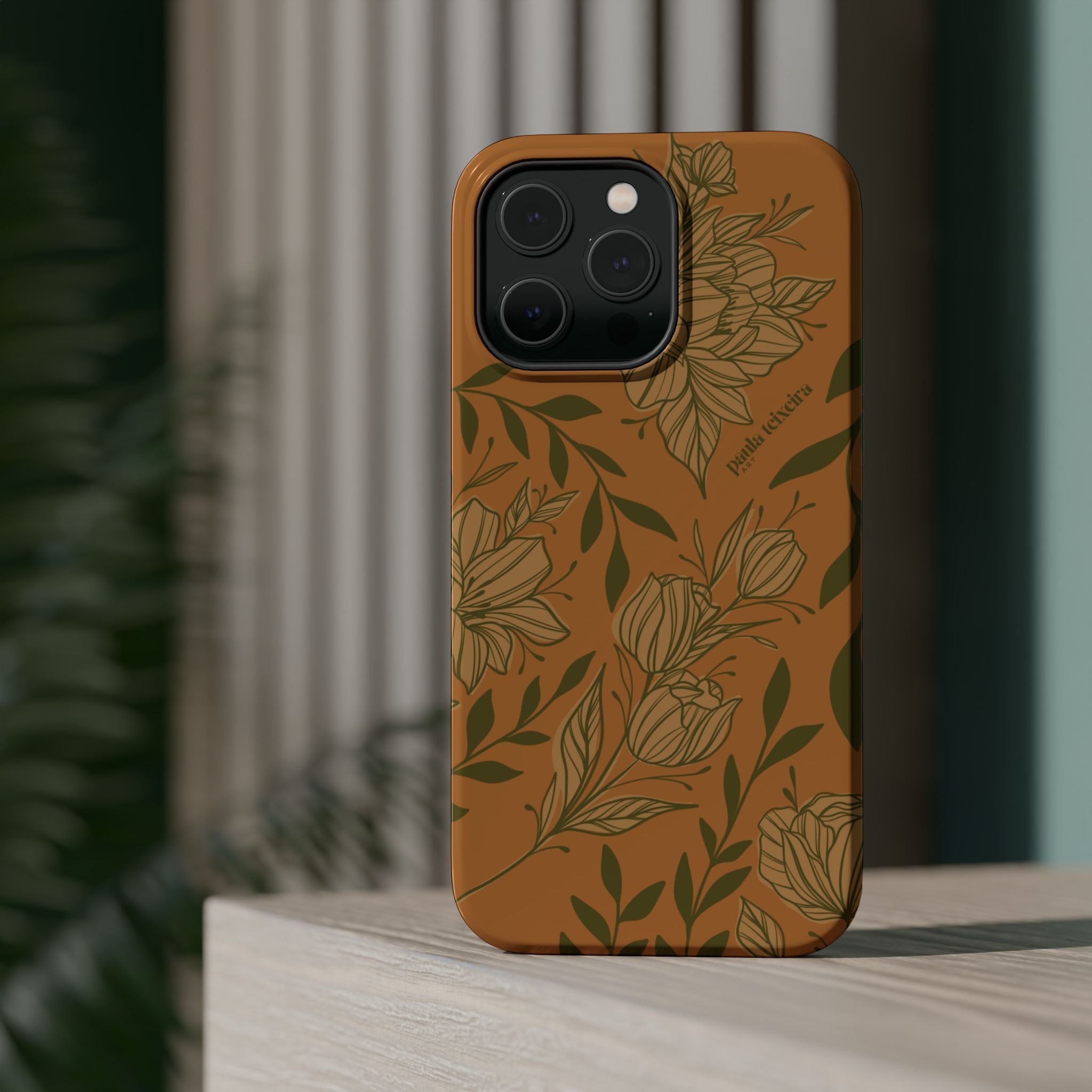 Floral Impact-Resistant Magnetic Phone Case