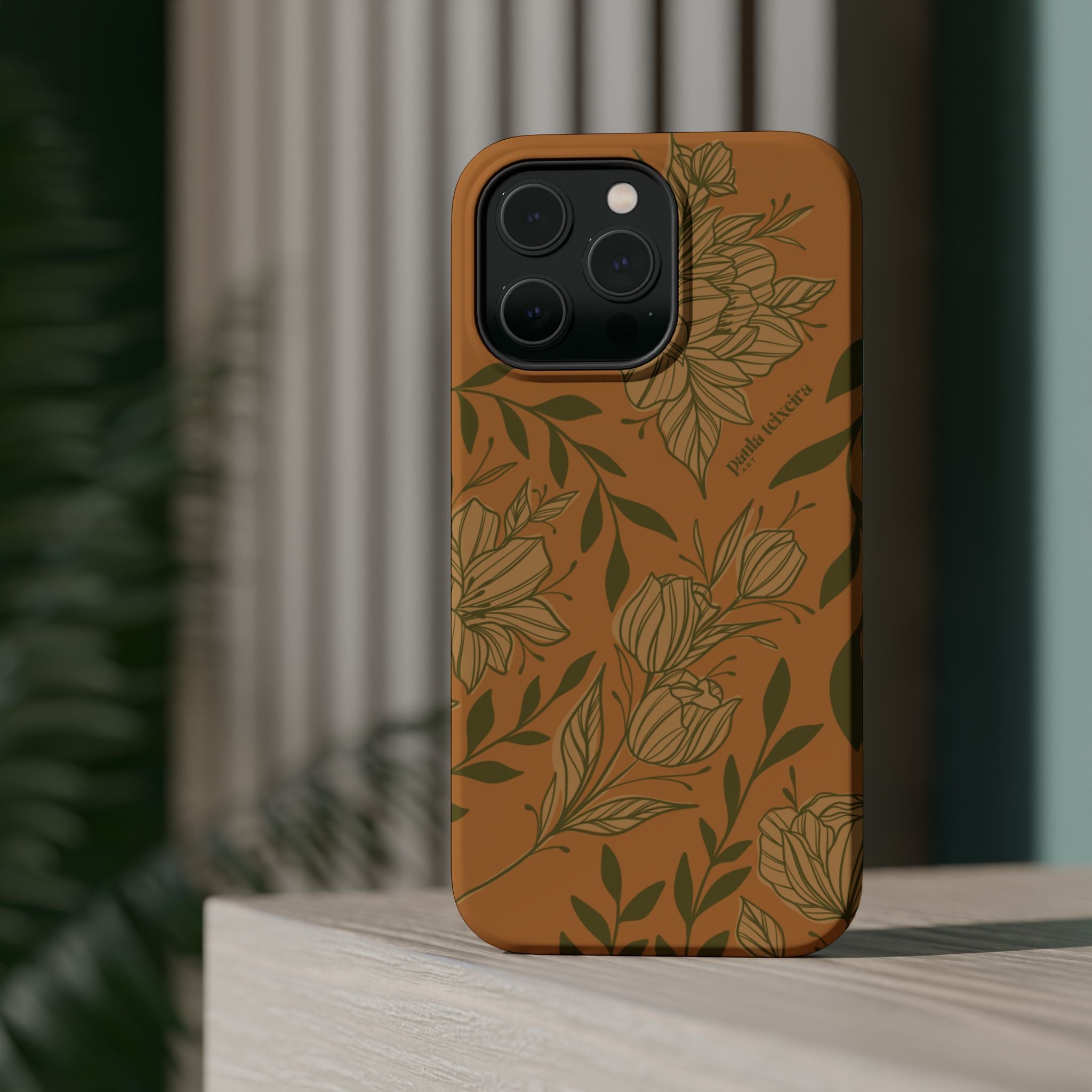 Floral Impact-Resistant Magnetic Phone Case
