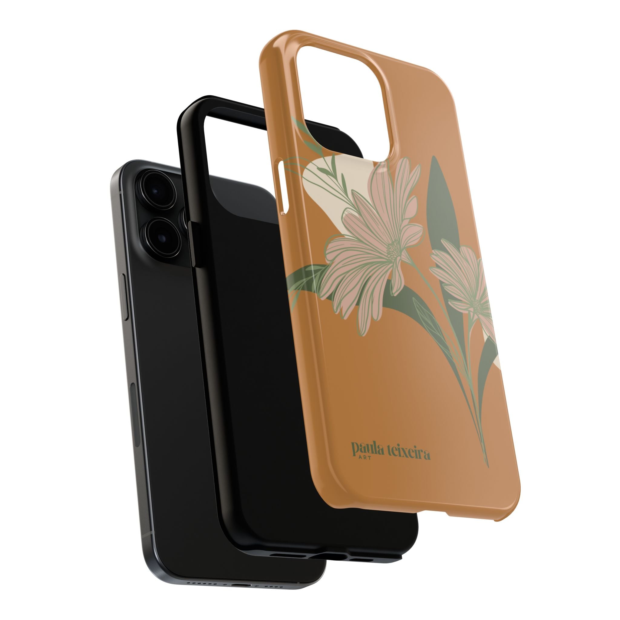 Floral Tough Phone Case - Durable Protection with Elegant Design