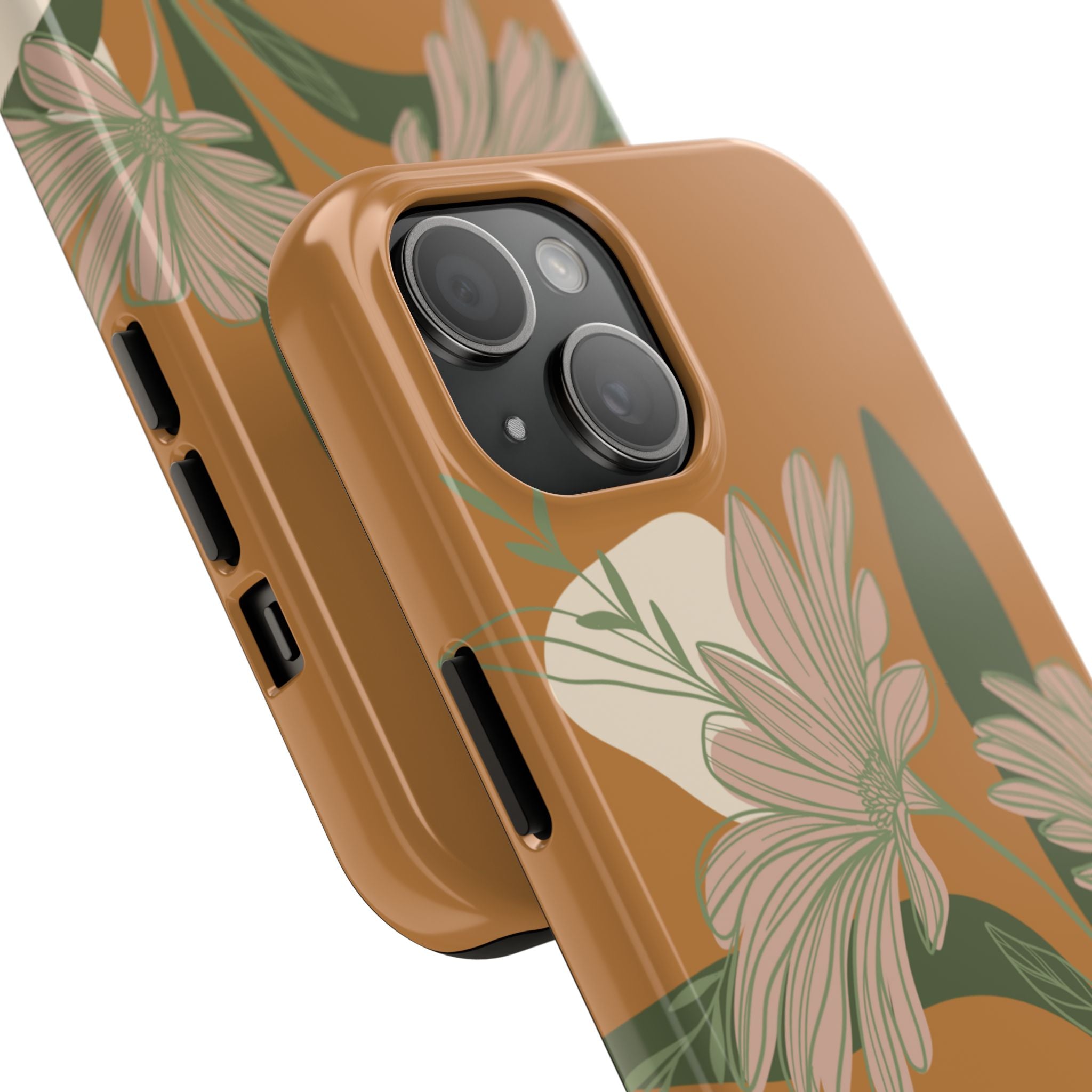 Floral Tough Phone Case - Durable Protection with Elegant Design