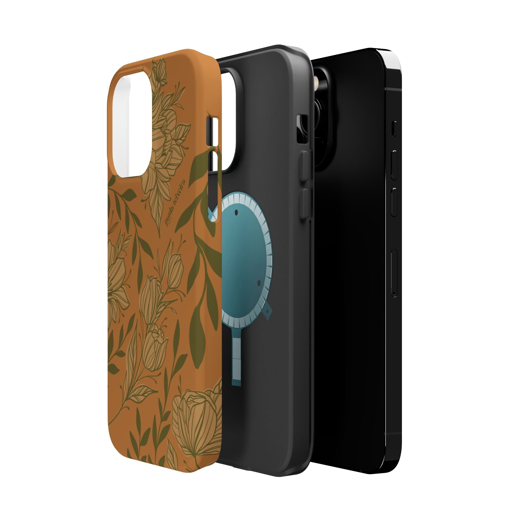 Floral Impact-Resistant Magnetic Phone Case