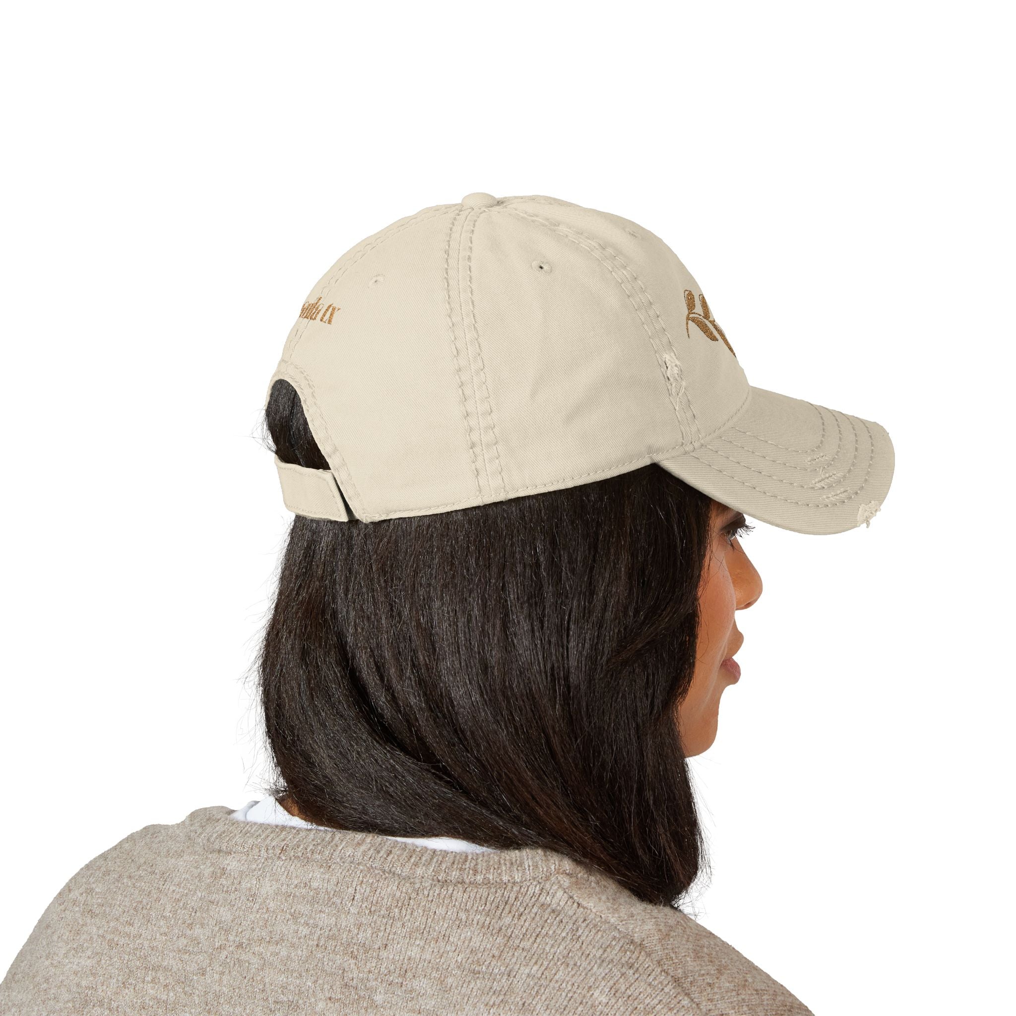 Distressed Olive Branch Dad Hat