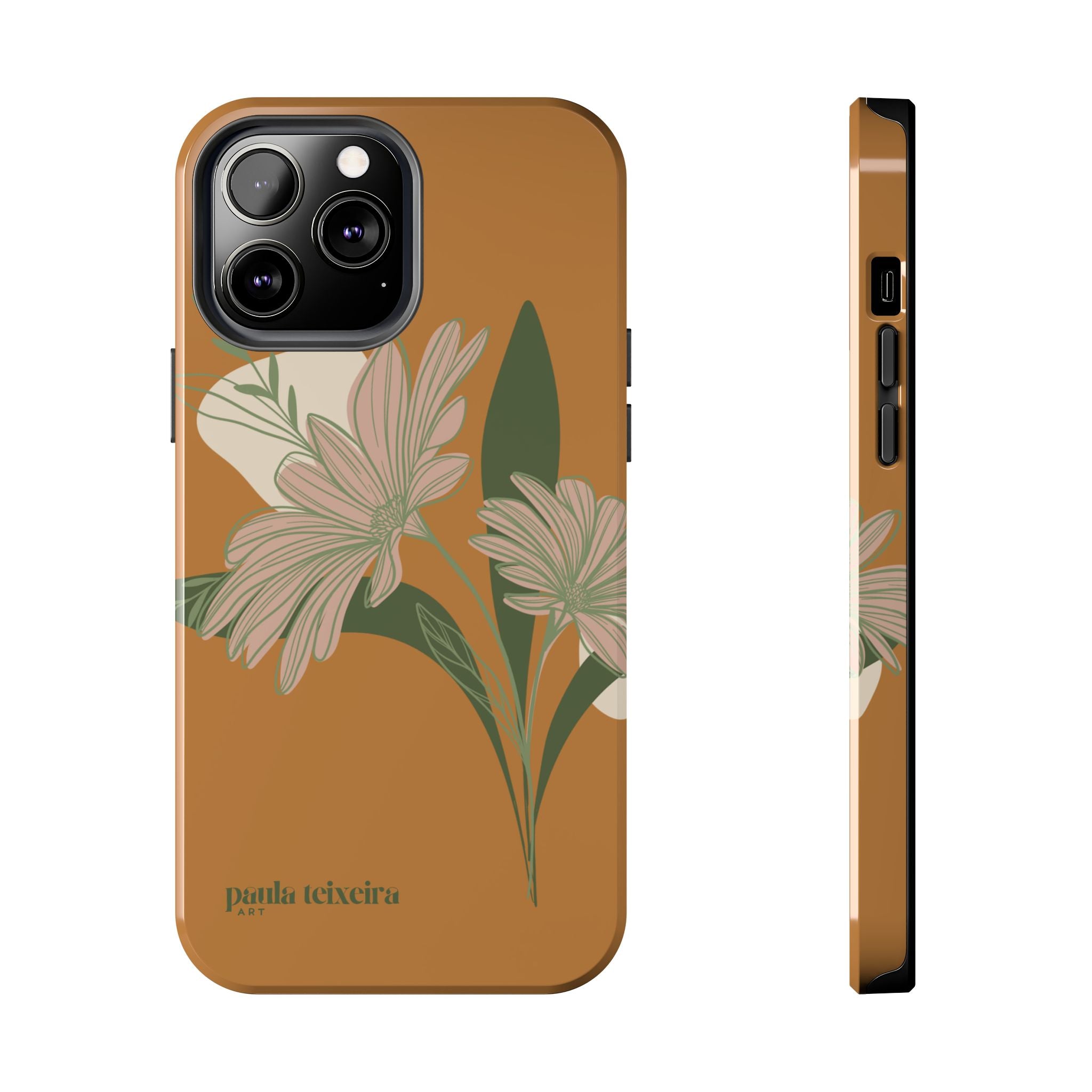 Floral Tough Phone Case - Durable Protection with Elegant Design
