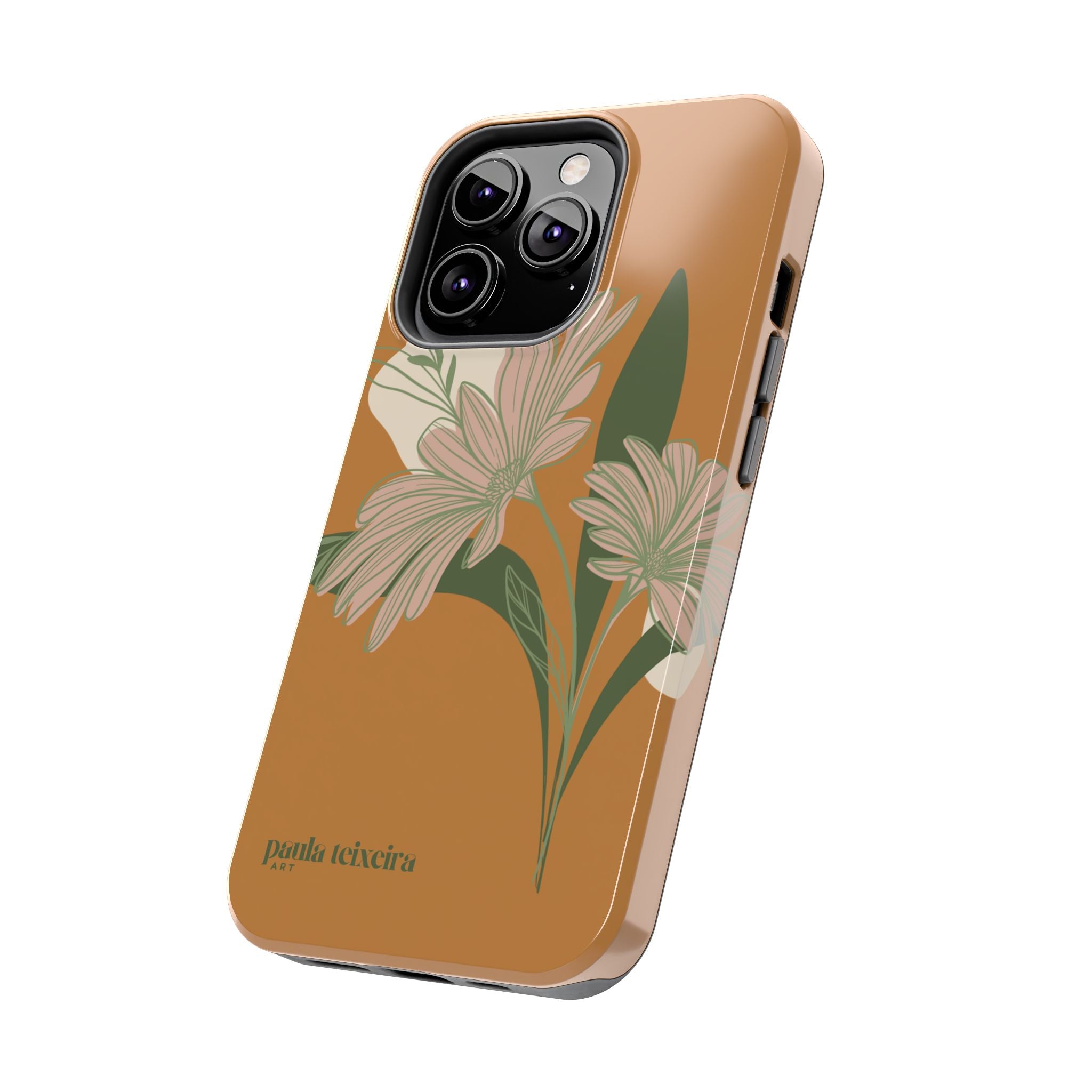 Floral Tough Phone Case - Durable Protection with Elegant Design