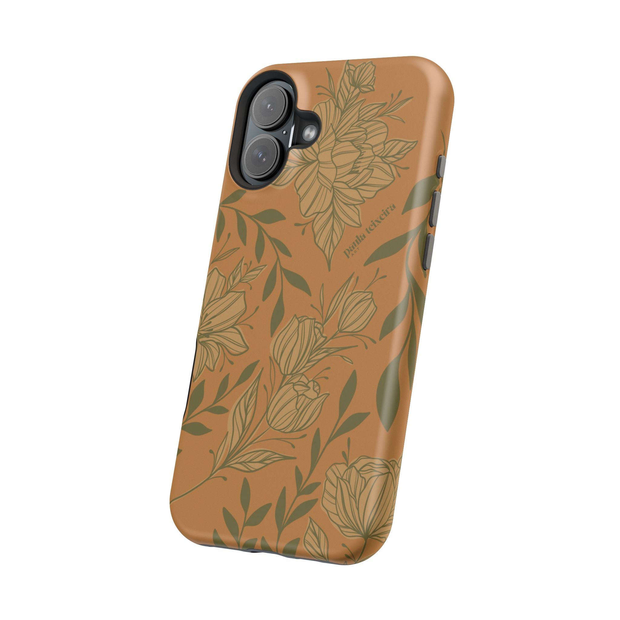 Floral Impact-Resistant Magnetic Phone Case