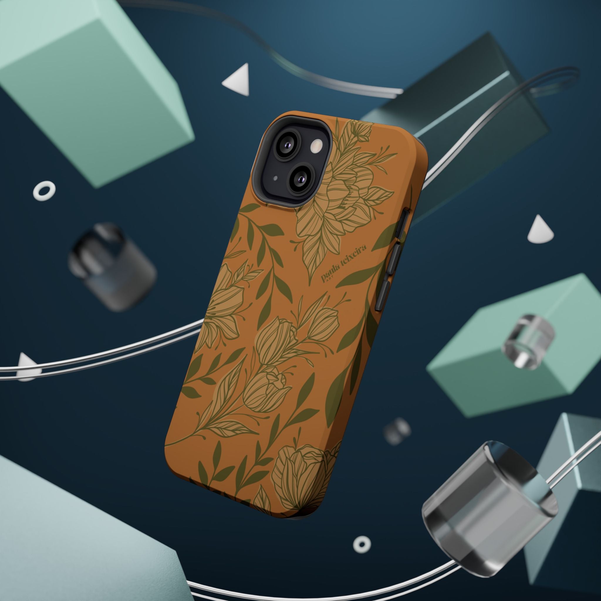 Floral Impact-Resistant Magnetic Phone Case