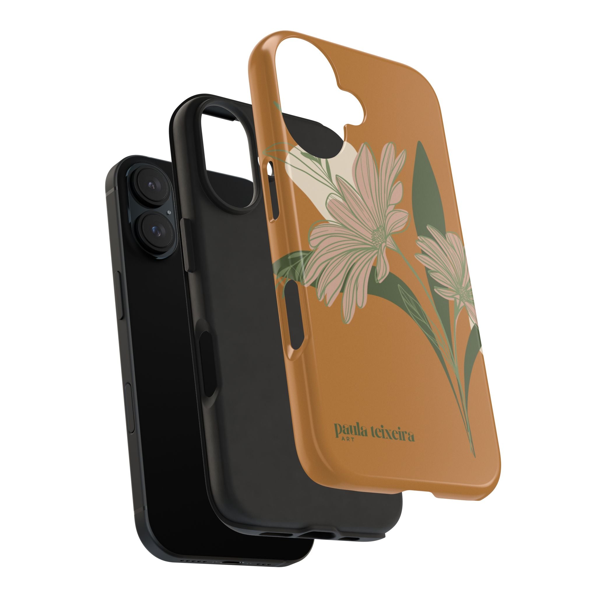 Floral Tough Phone Case - Durable Protection with Elegant Design