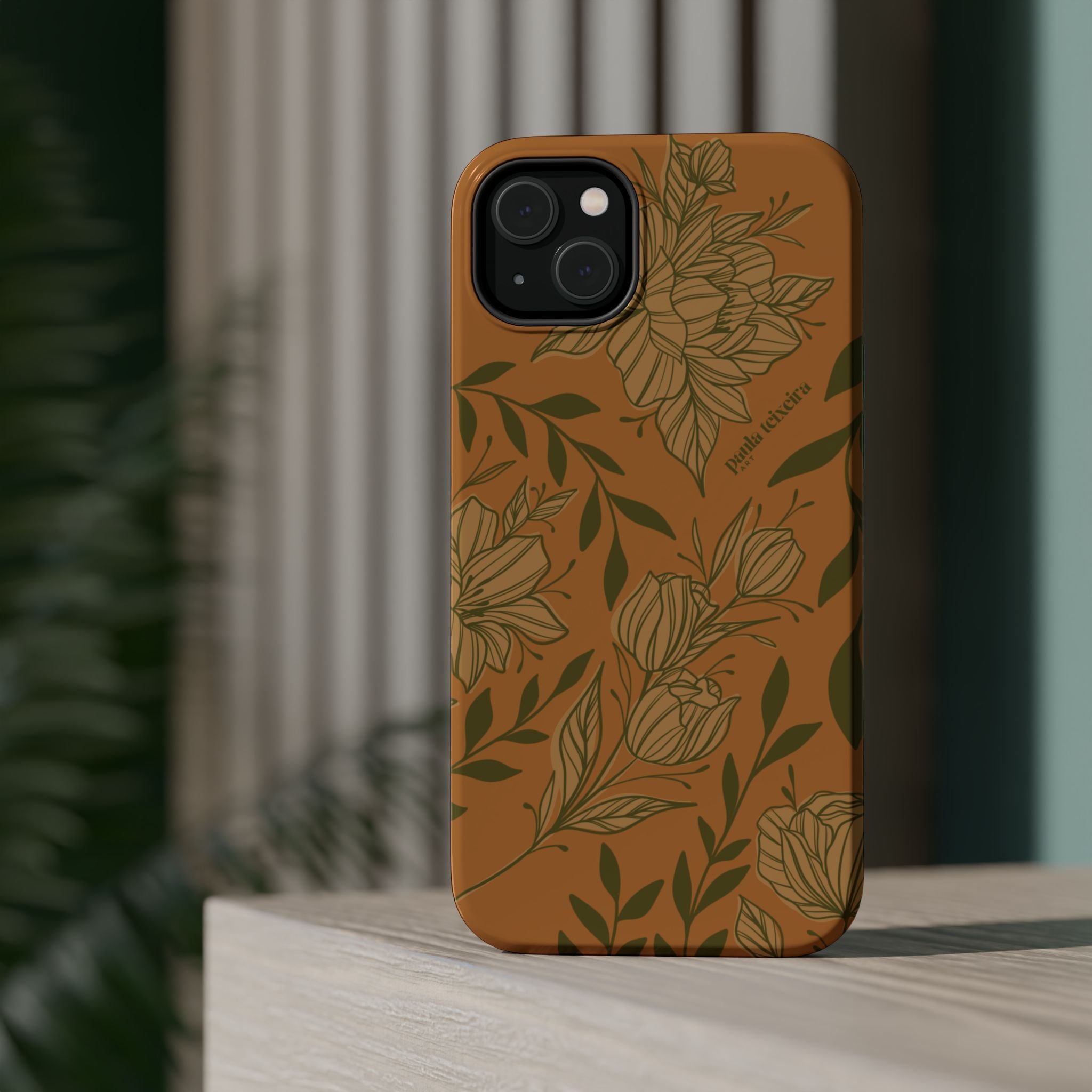 Floral Impact-Resistant Magnetic Phone Case