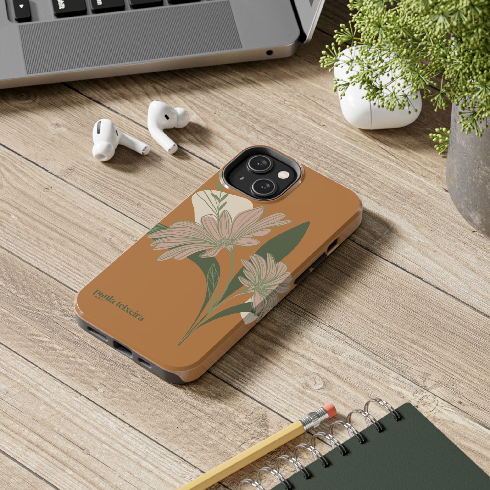 Floral Tough Phone Case - Durable Protection with Elegant Design