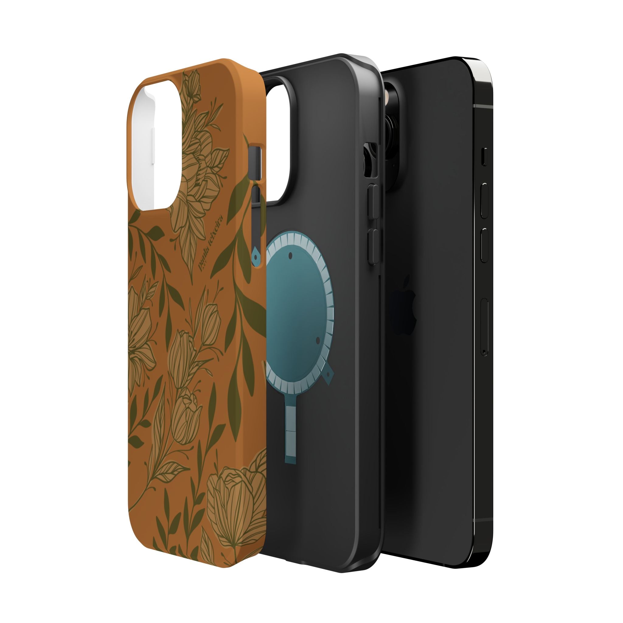Floral Impact-Resistant Magnetic Phone Case