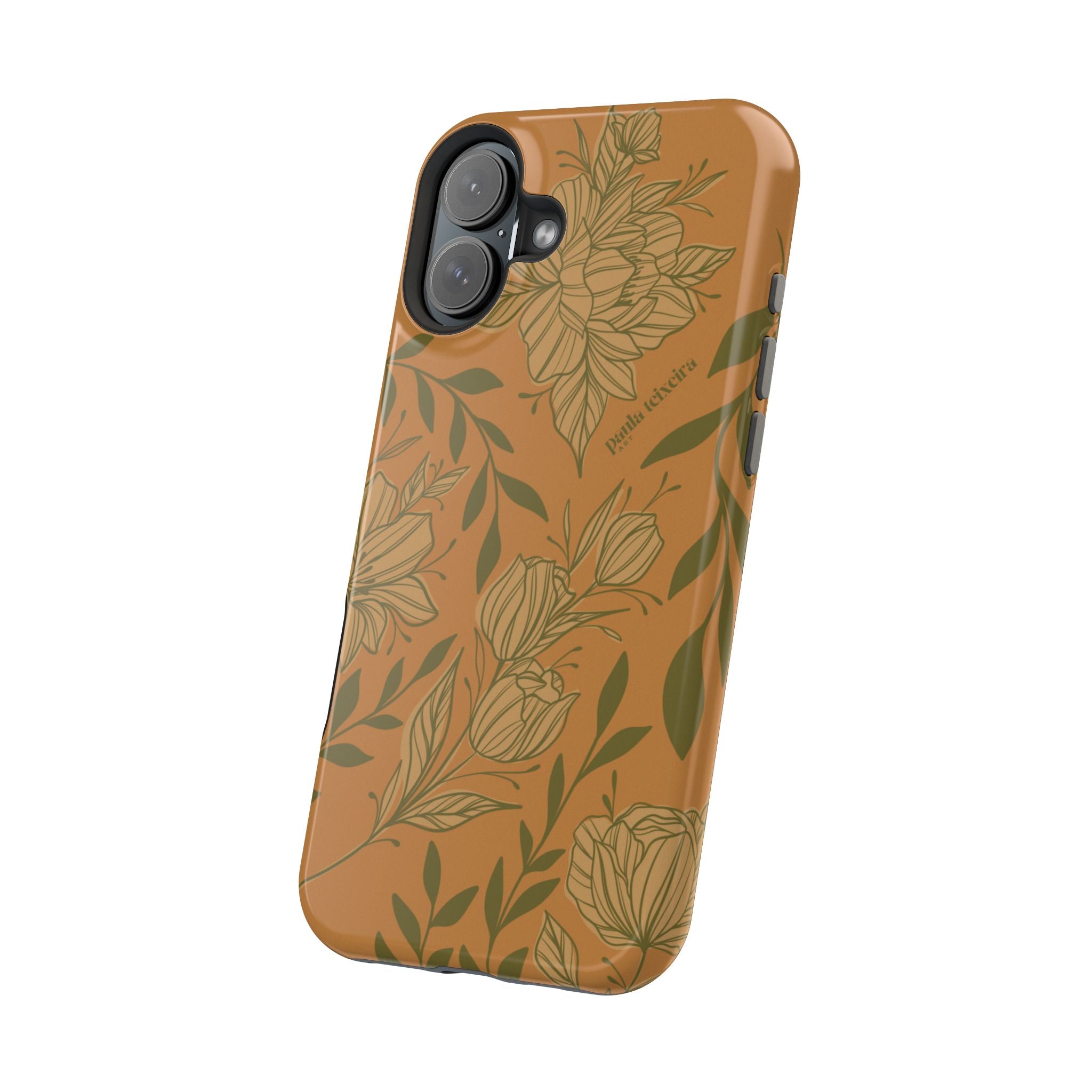 Floral Impact-Resistant Magnetic Phone Case