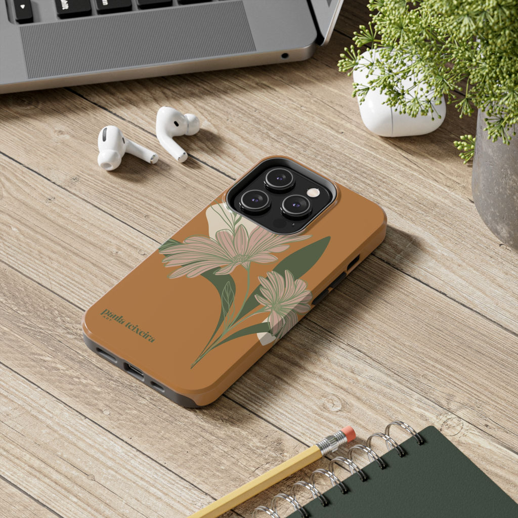 Floral Tough Phone Case - Durable Protection with Elegant Design