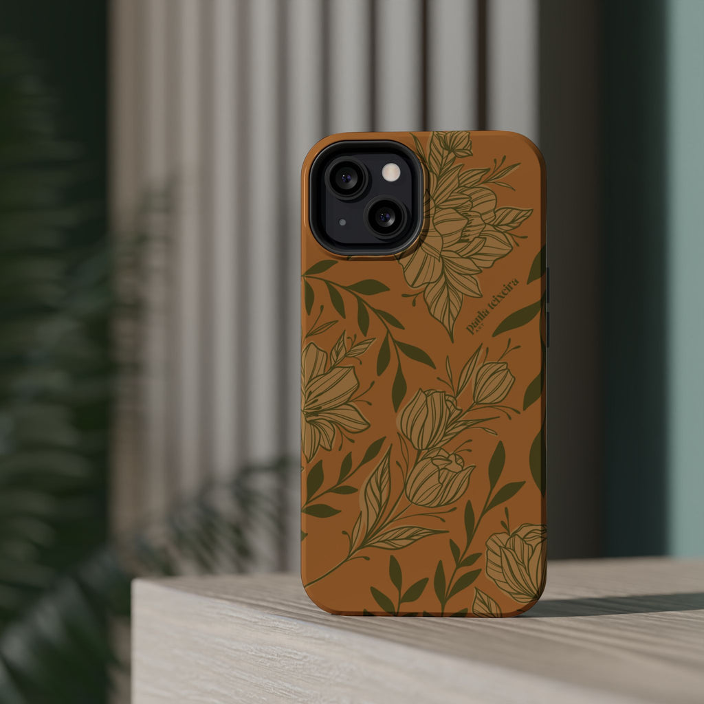 Floral Impact-Resistant Magnetic Phone Case