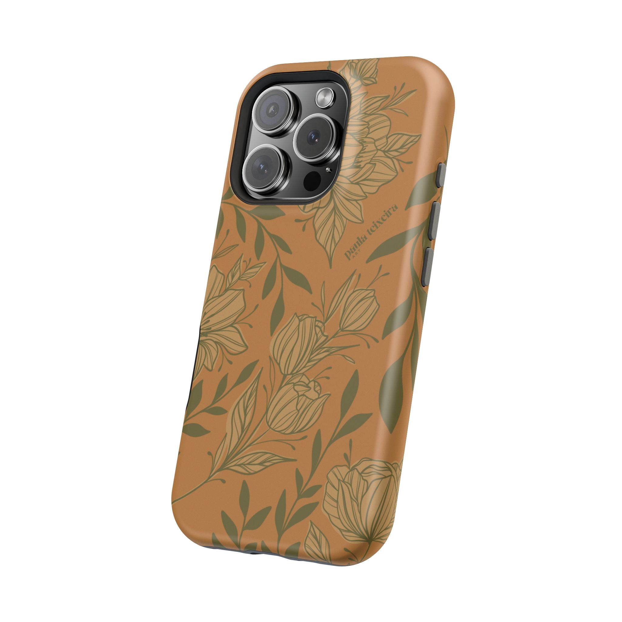 Floral Impact-Resistant Magnetic Phone Case