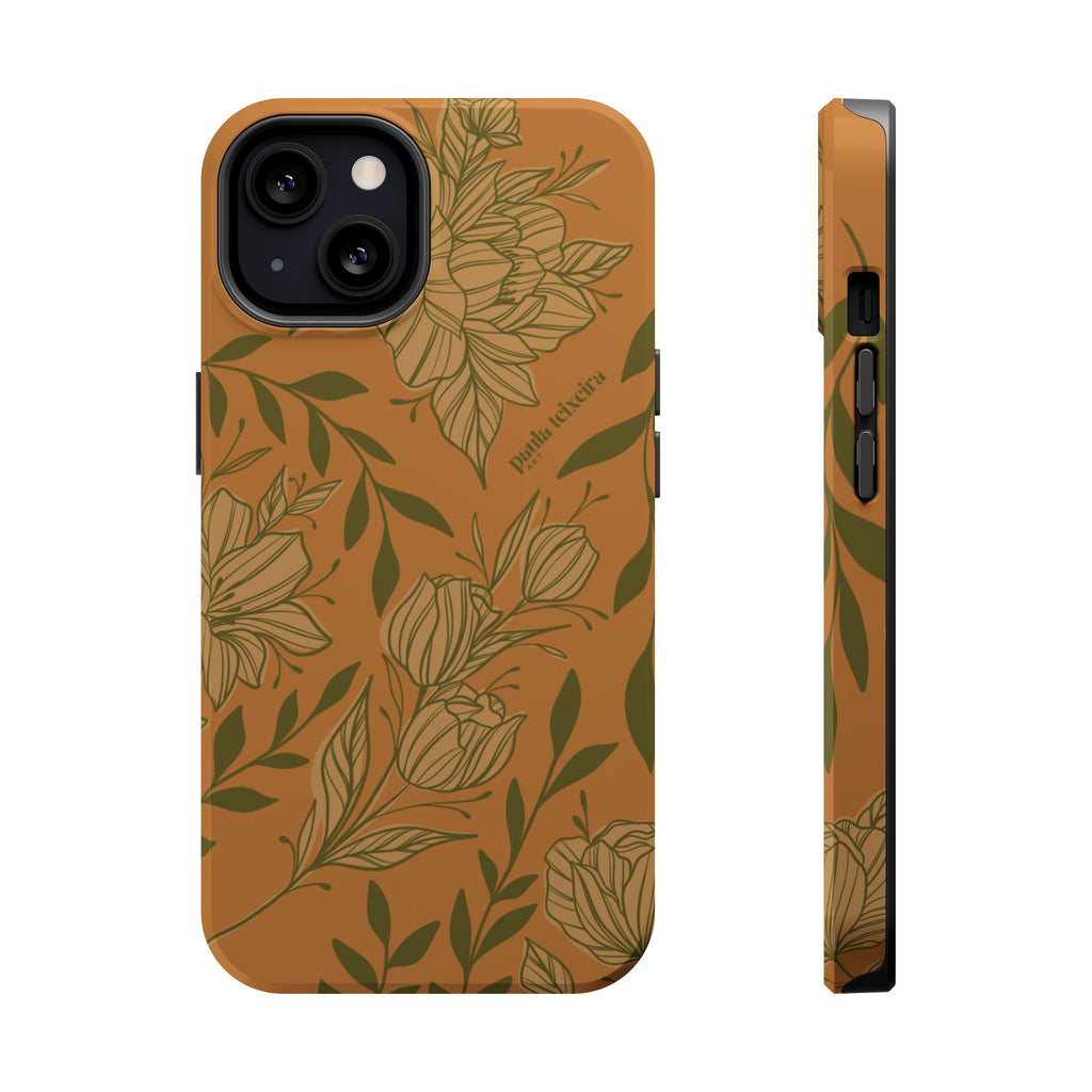 Floral Impact-Resistant Magnetic Phone Case