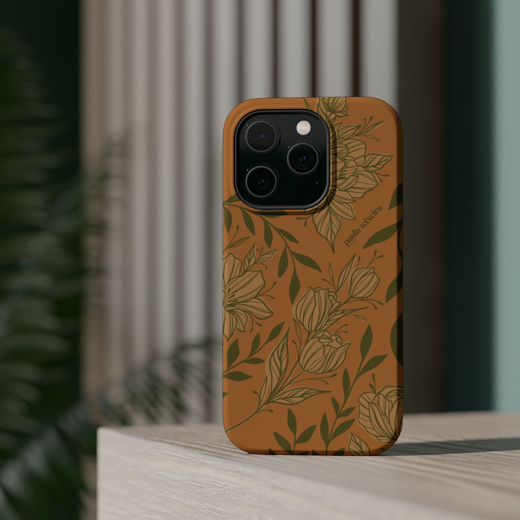 Floral Impact-Resistant Magnetic Phone Case