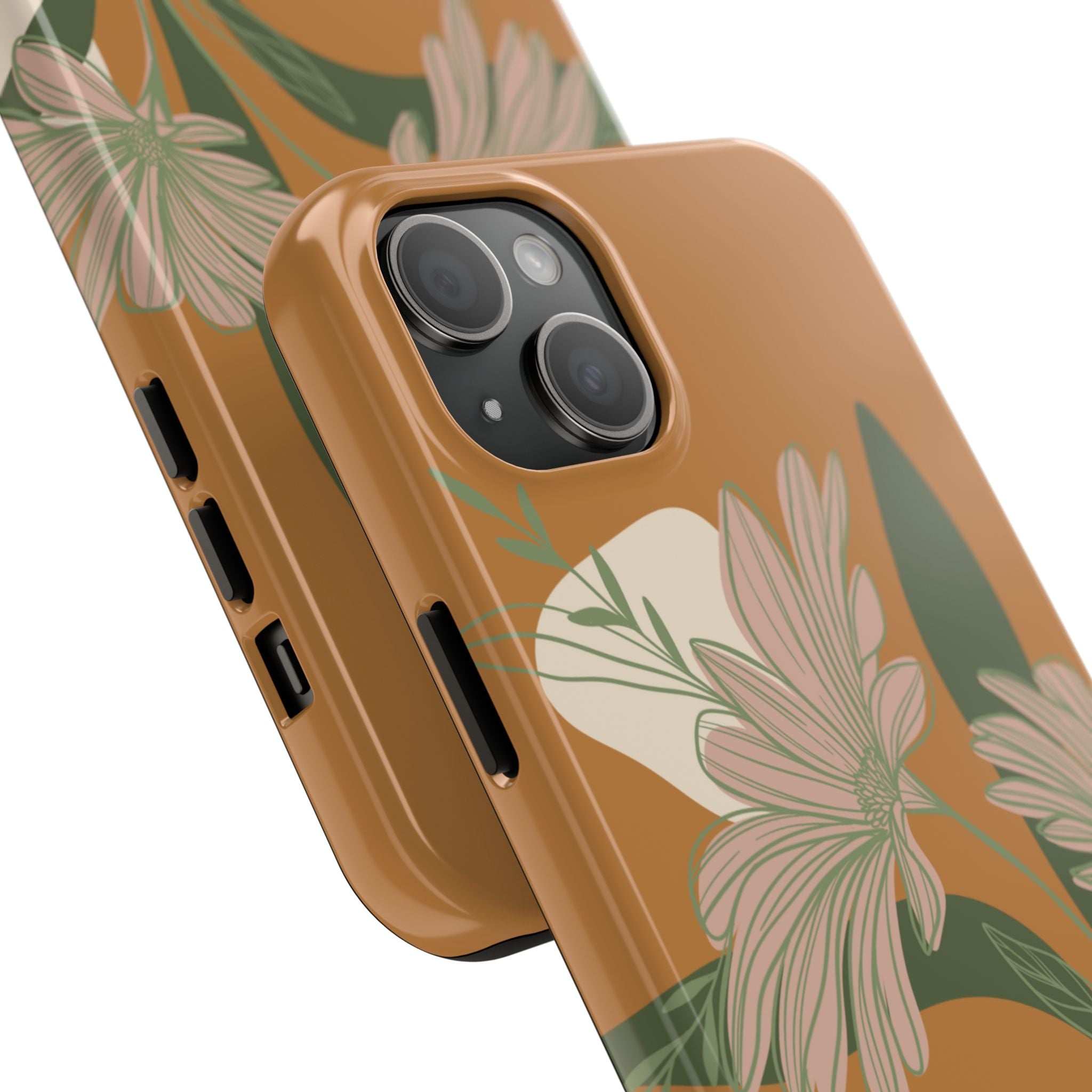 Floral Tough Phone Case - Durable Protection with Elegant Design