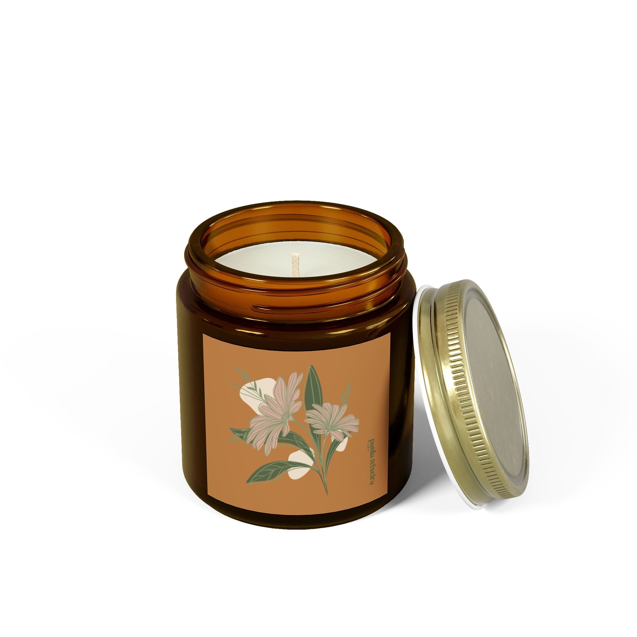 Floral Scented Candles - Coconut Apricot Wax (4oz & 9oz)