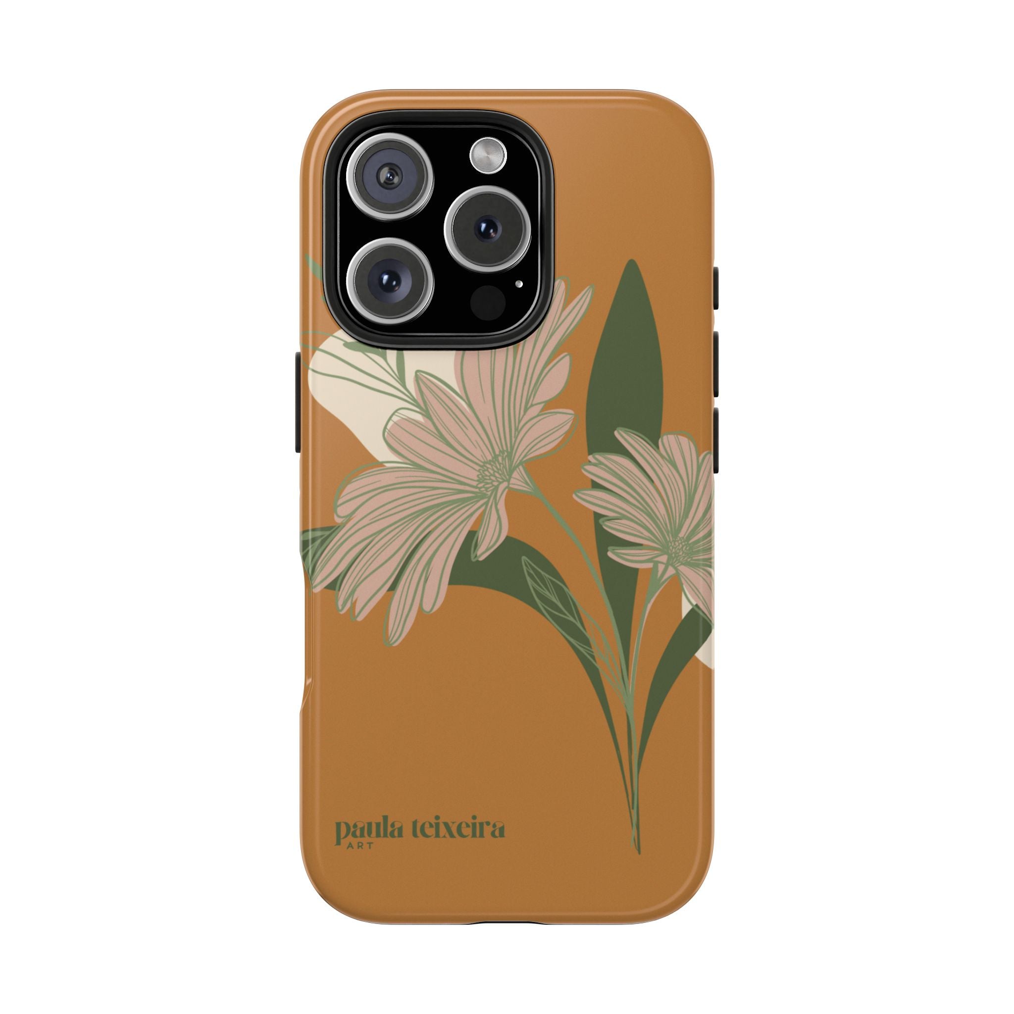 Floral Tough Phone Case - Durable Protection with Elegant Design