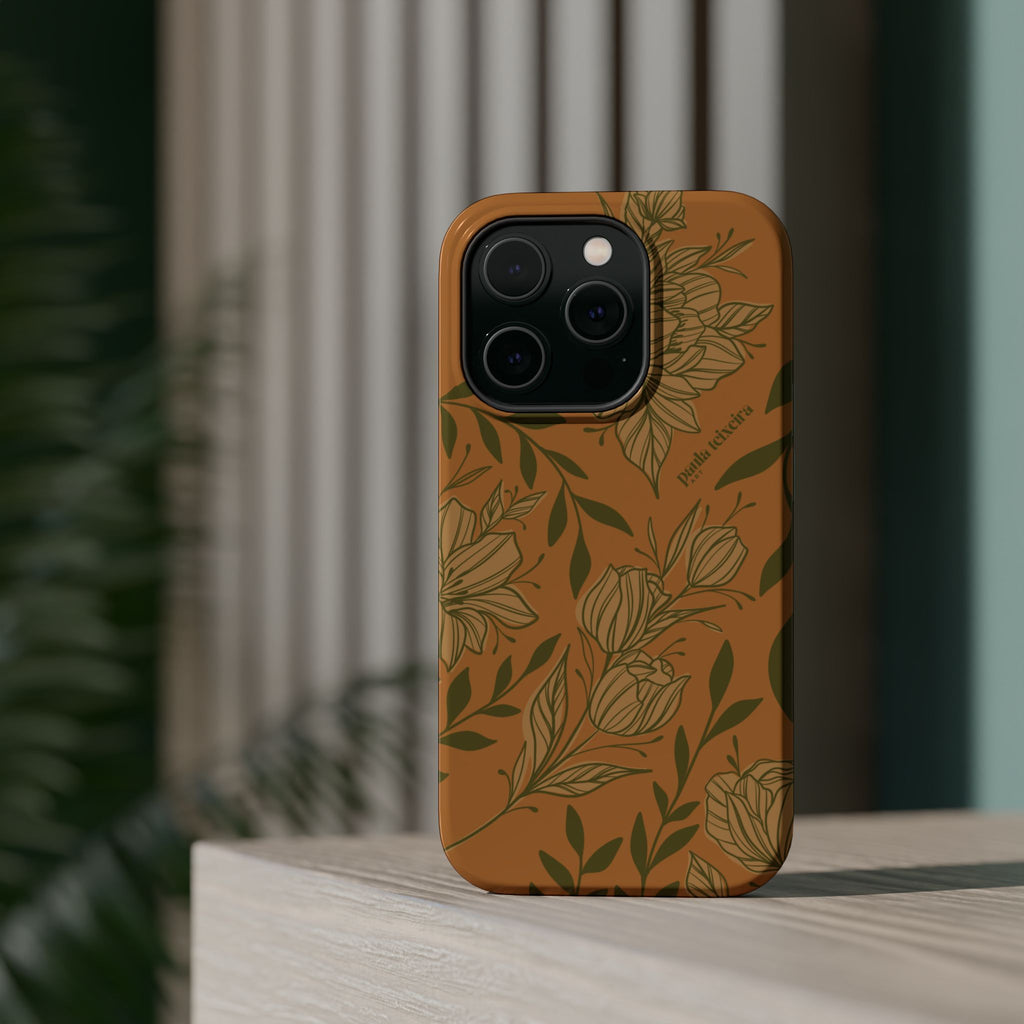 Floral Impact-Resistant Magnetic Phone Case