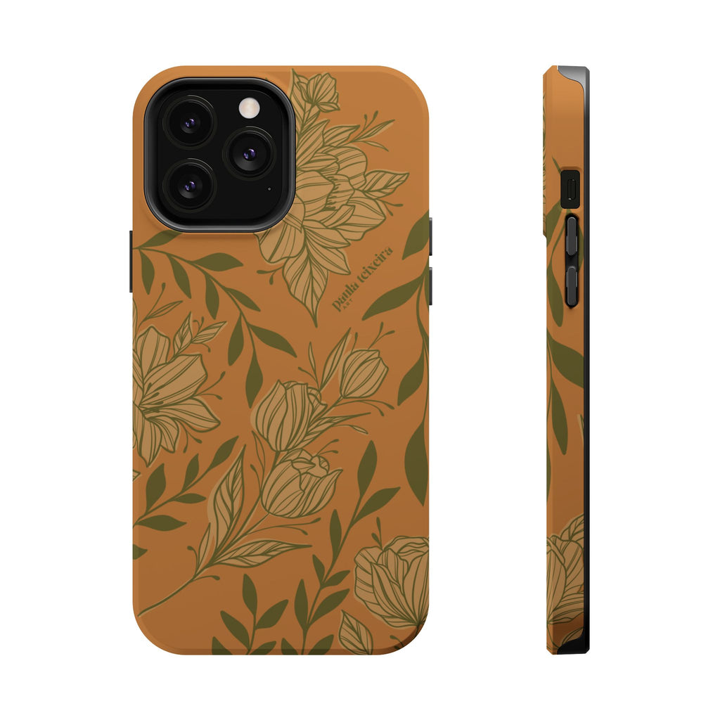 Floral Impact-Resistant Magnetic Phone Case