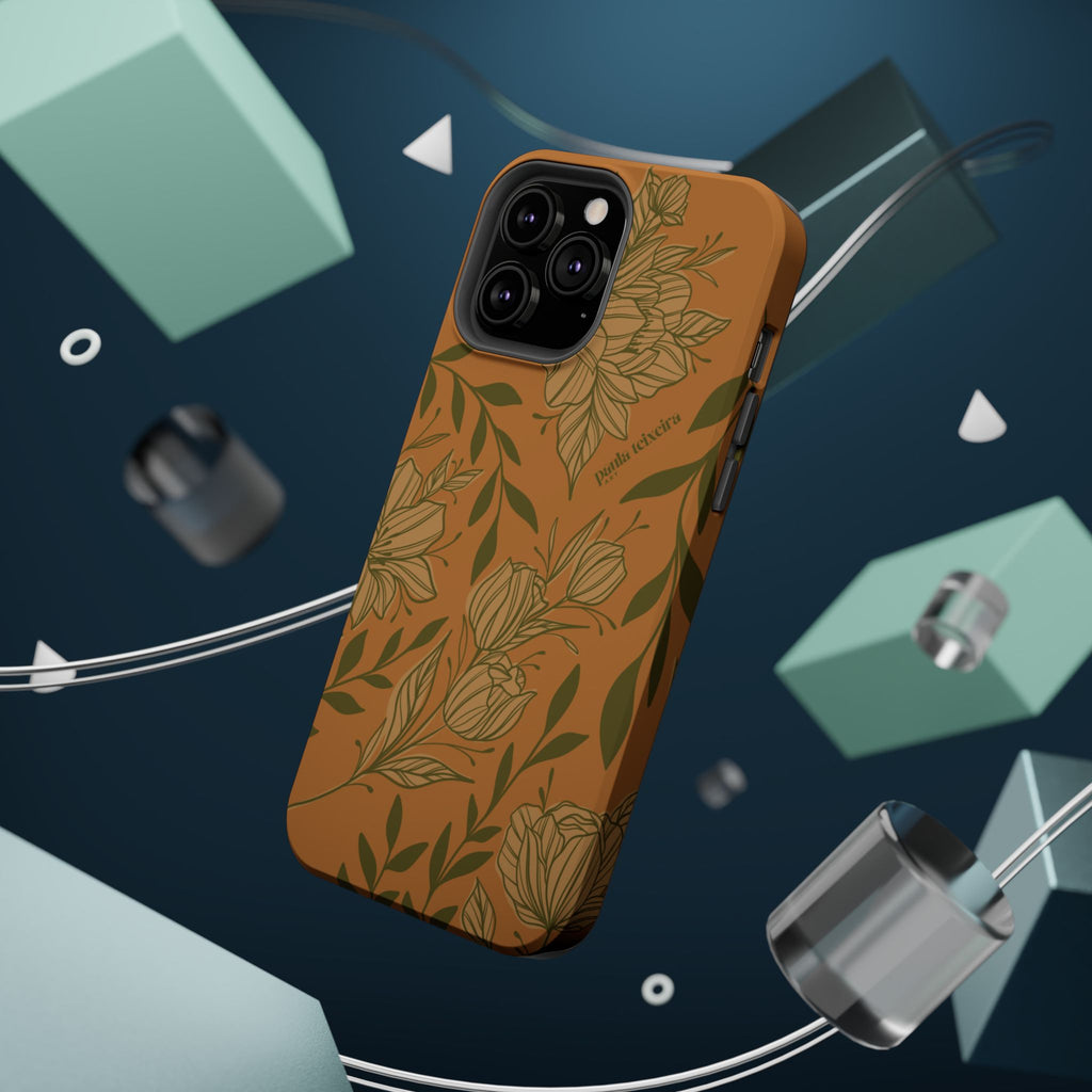 Floral Impact-Resistant Magnetic Phone Case
