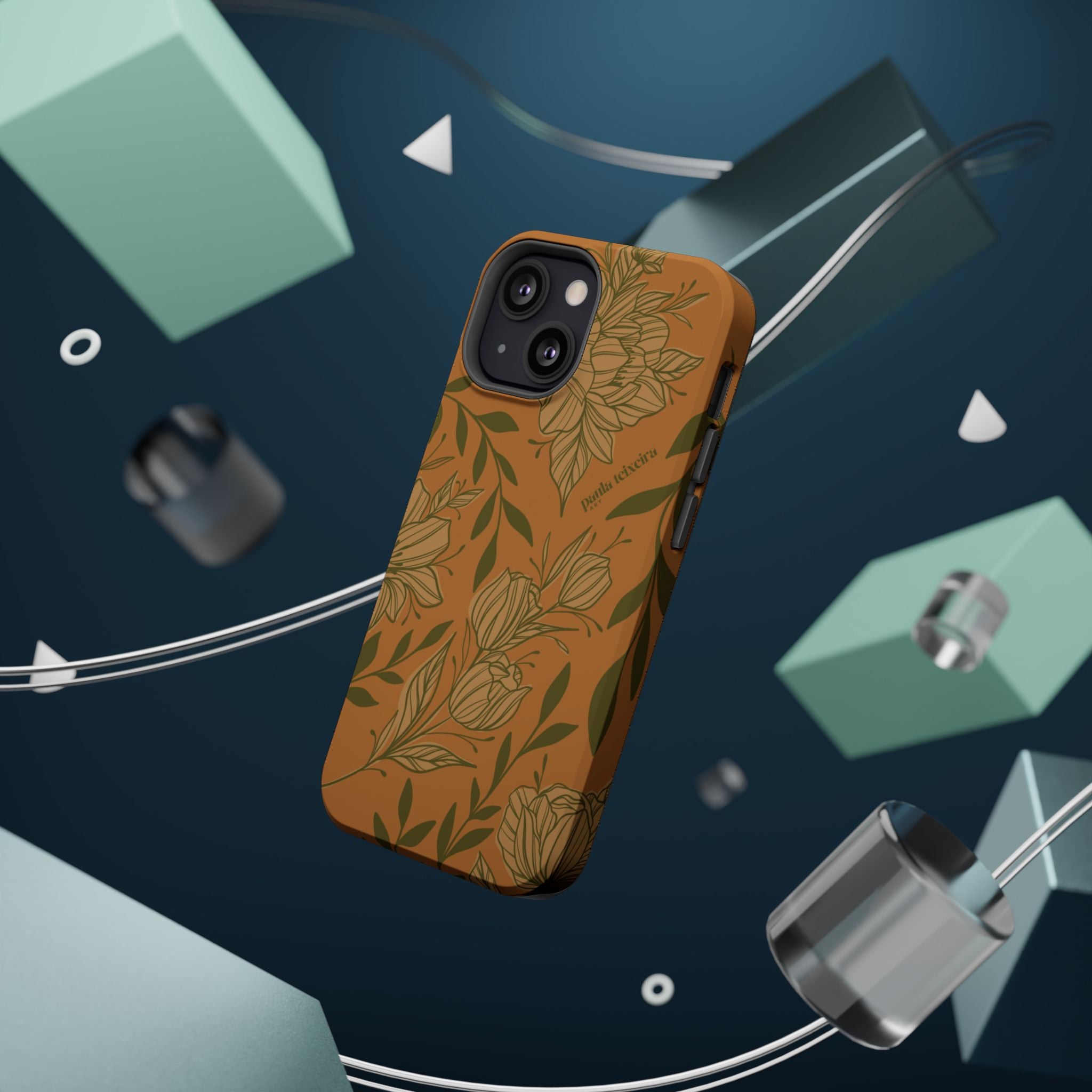 Floral Impact-Resistant Magnetic Phone Case
