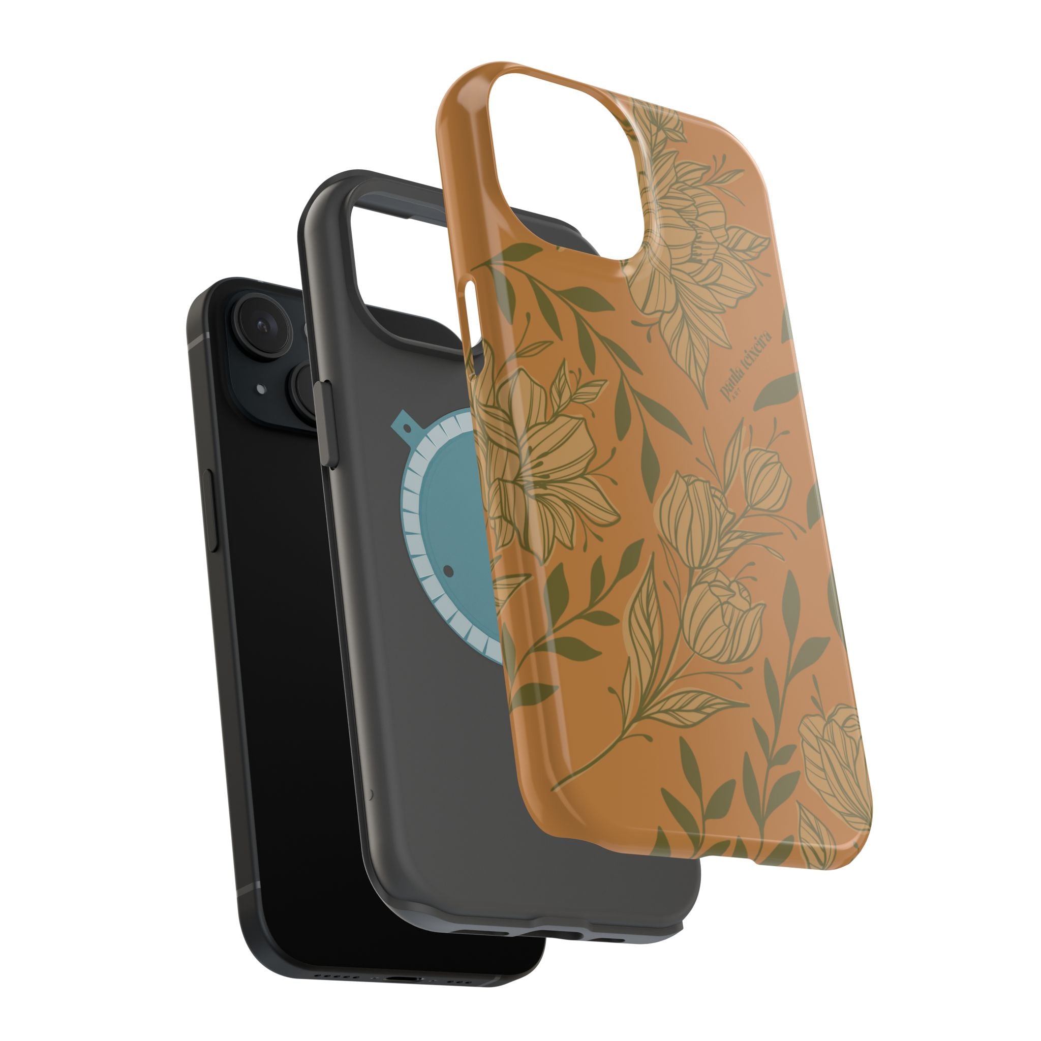 Floral Impact-Resistant Magnetic Phone Case