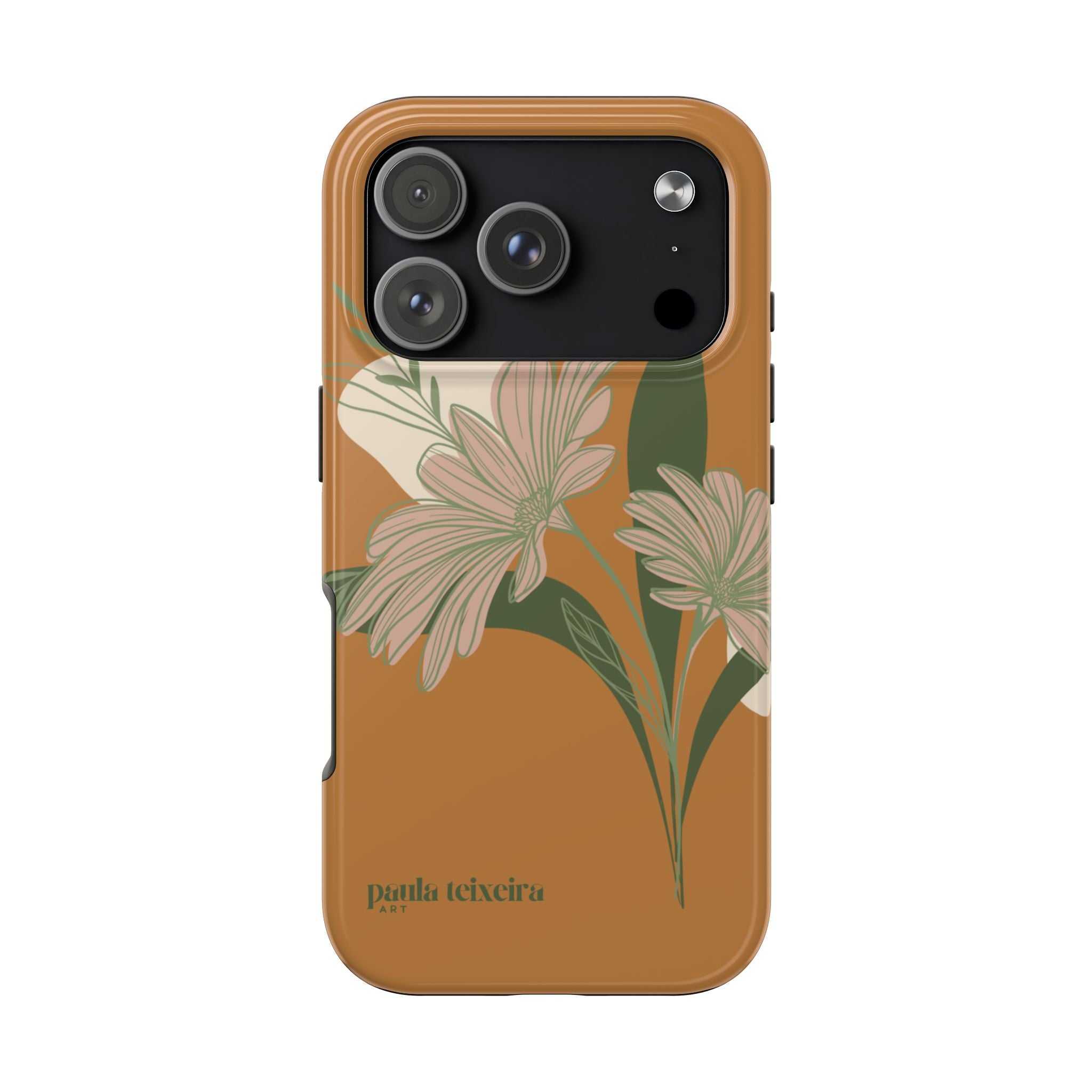 Floral Tough Phone Case - Durable Protection with Elegant Design