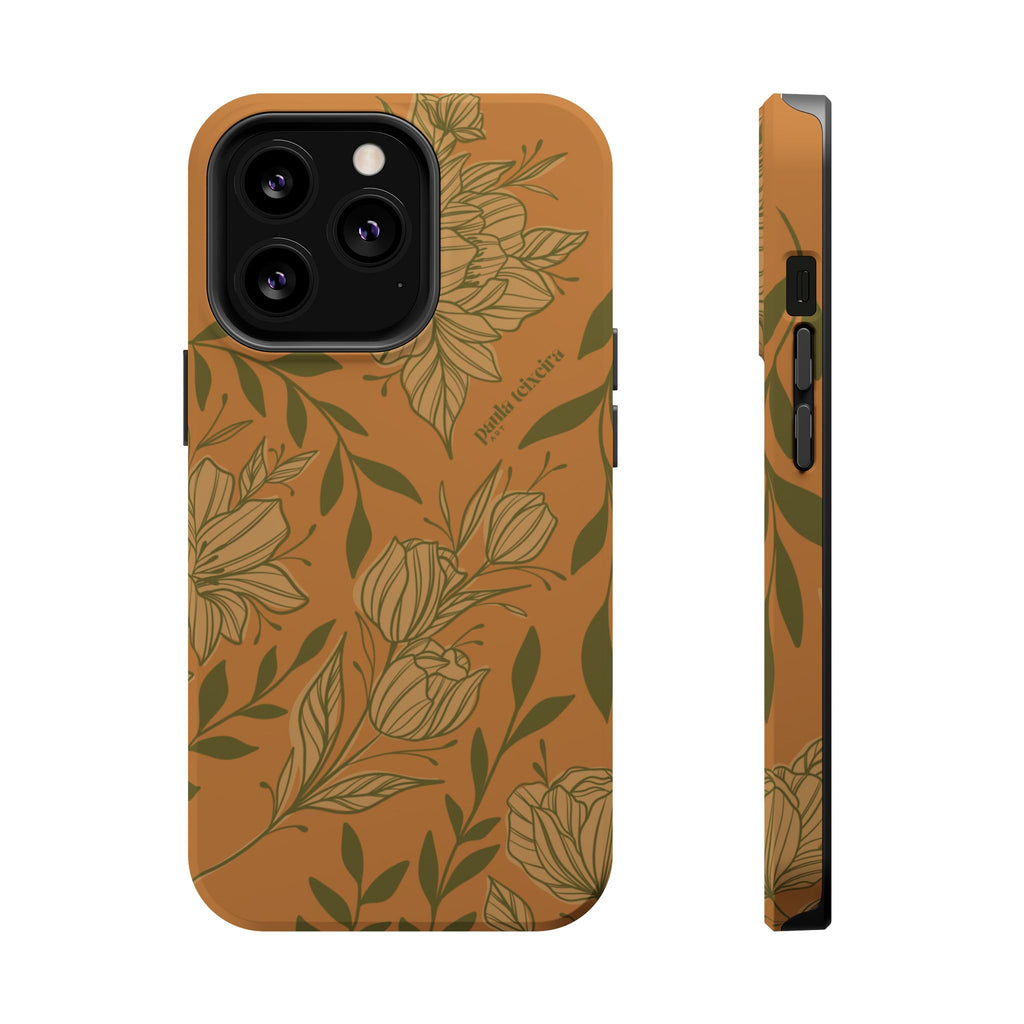 Floral Impact-Resistant Magnetic Phone Case