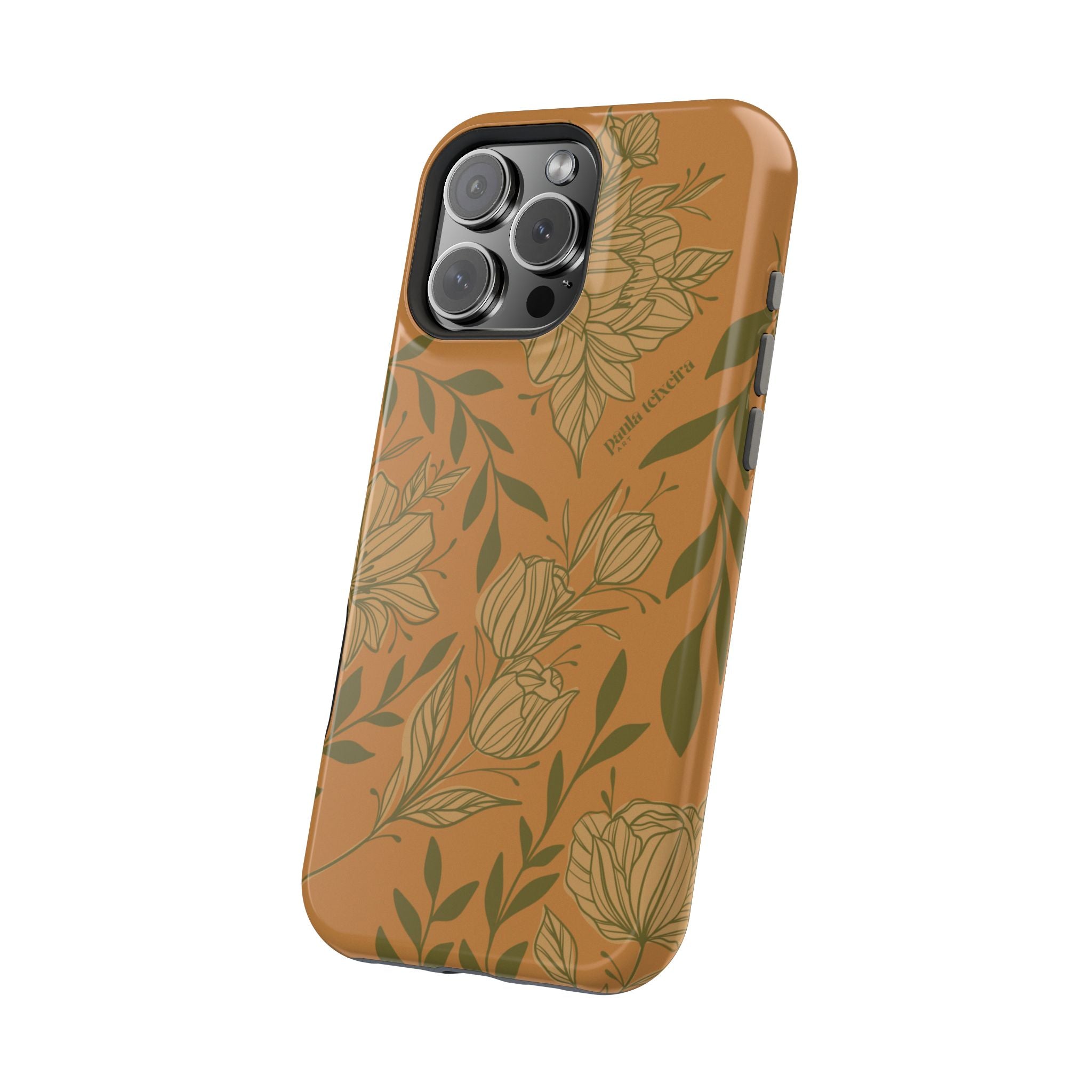 Floral Impact-Resistant Magnetic Phone Case