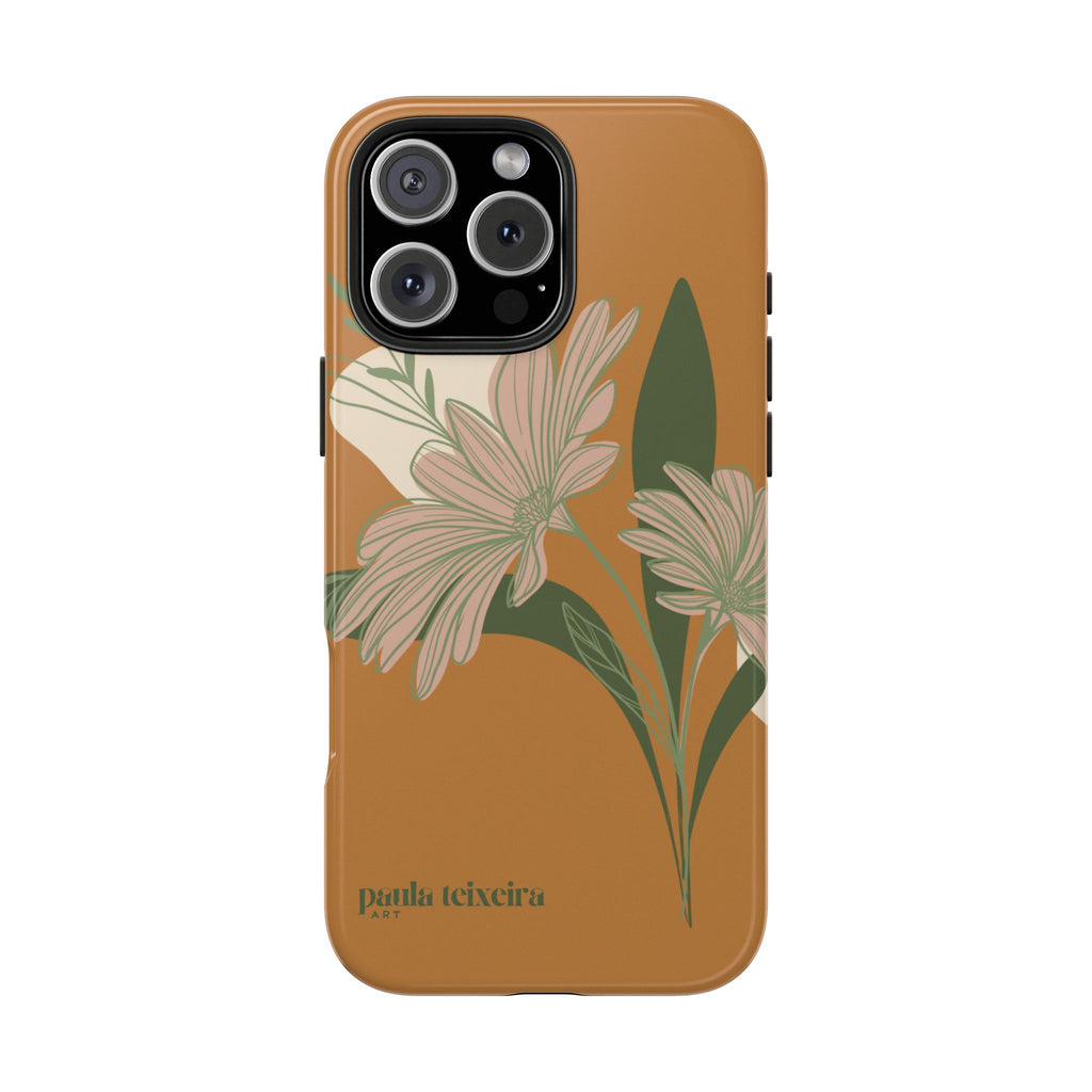 Floral Tough Phone Case - Durable Protection with Elegant Design