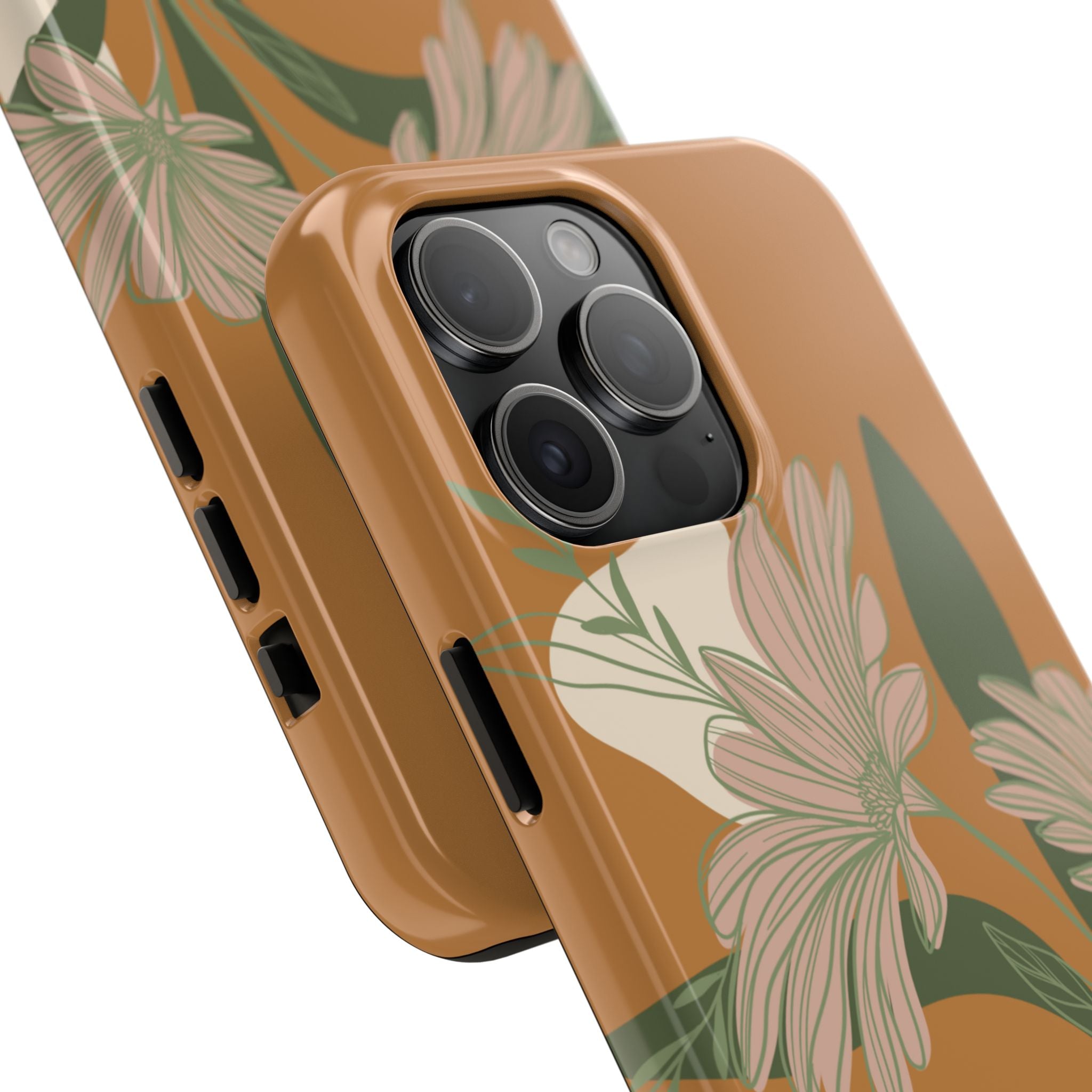 Floral Tough Phone Case - Durable Protection with Elegant Design