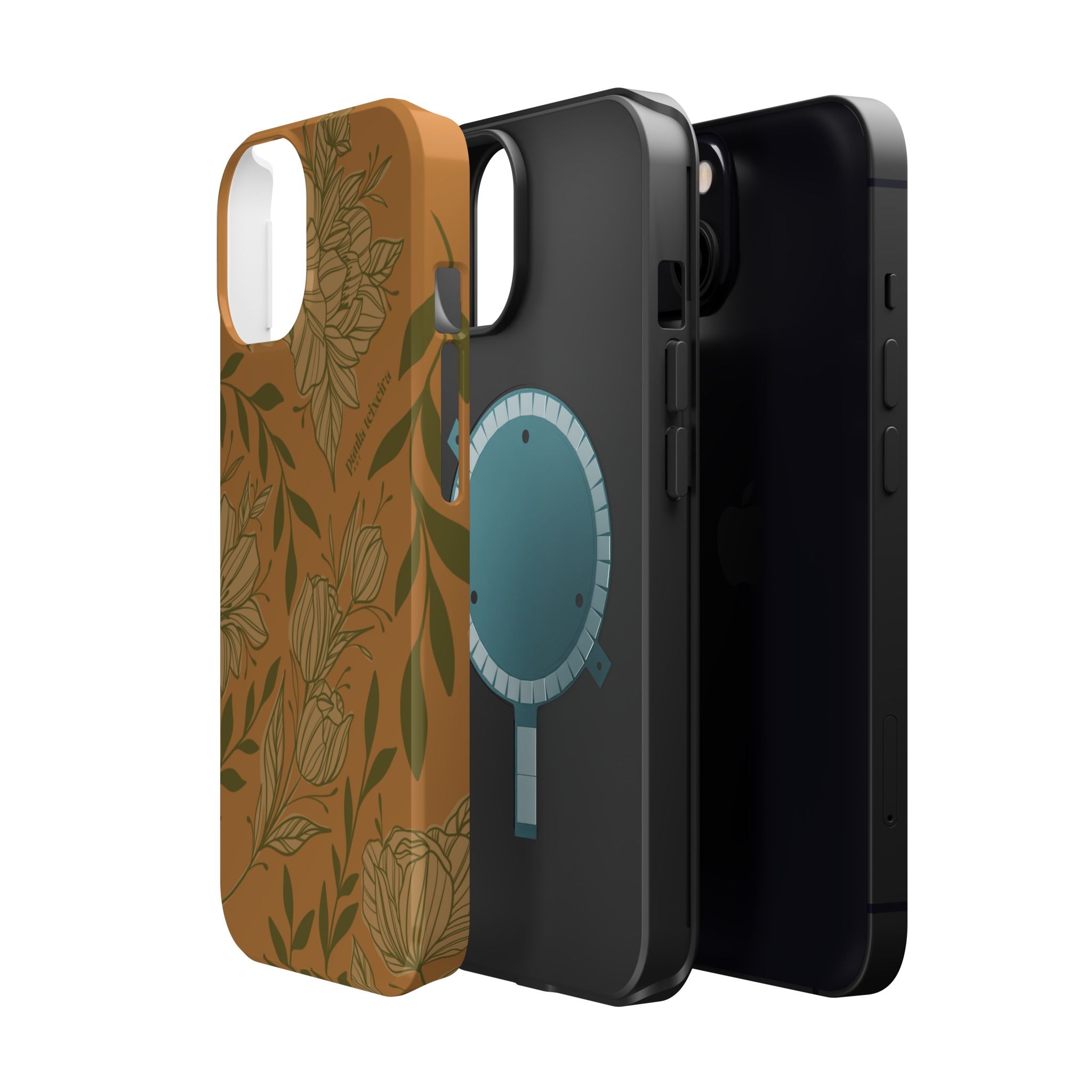 Floral Impact-Resistant Magnetic Phone Case