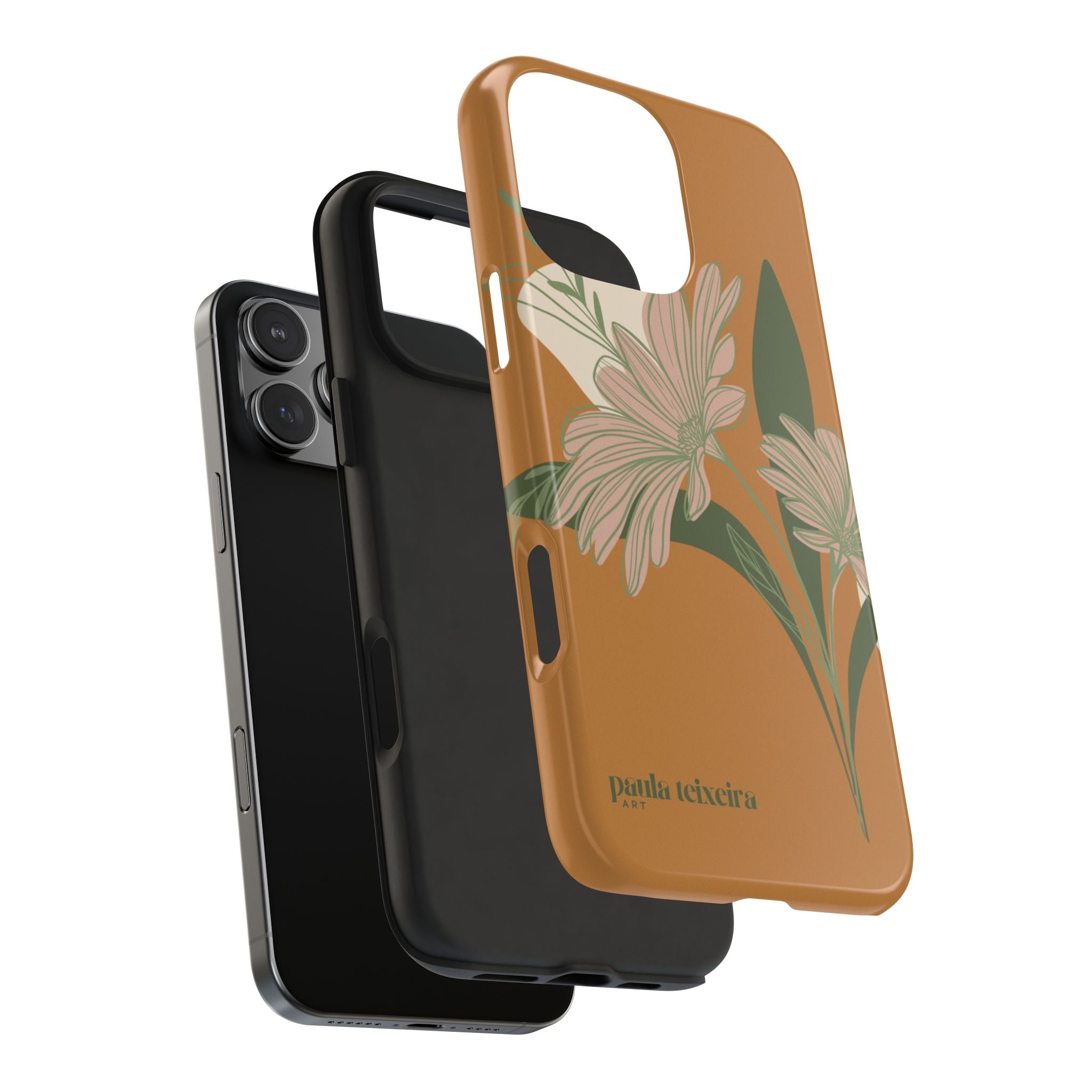 Floral Tough Phone Case - Durable Protection with Elegant Design