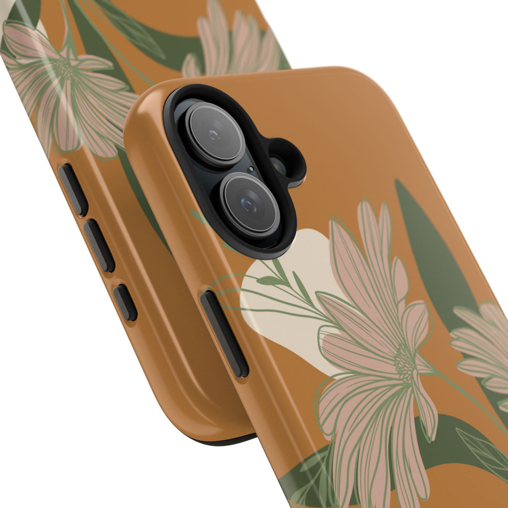 Floral Tough Phone Case - Durable Protection with Elegant Design