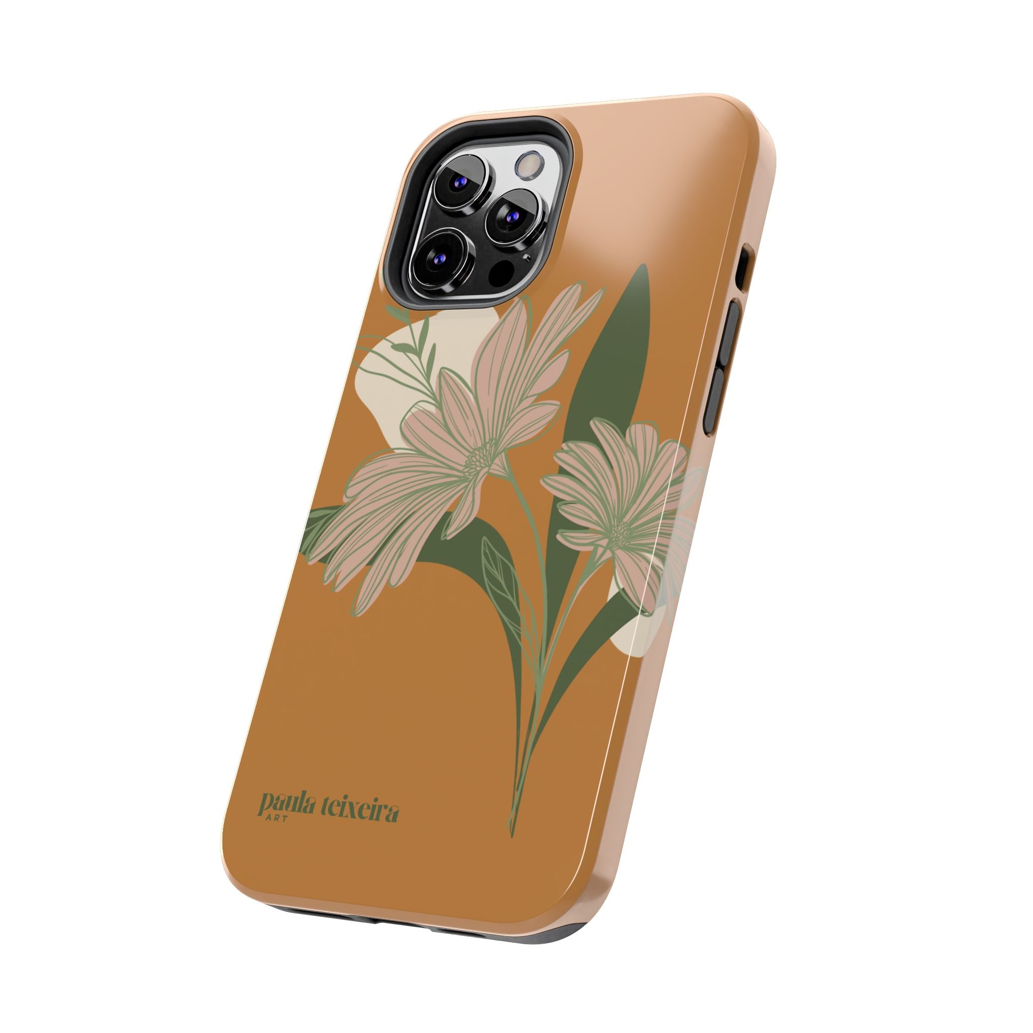 Floral Tough Phone Case - Durable Protection with Elegant Design