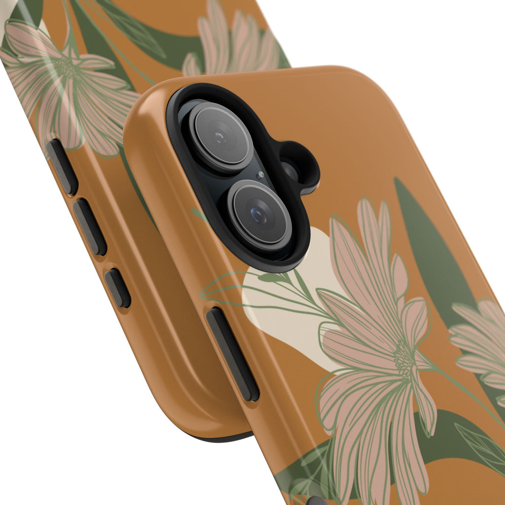 Floral Tough Phone Case - Durable Protection with Elegant Design