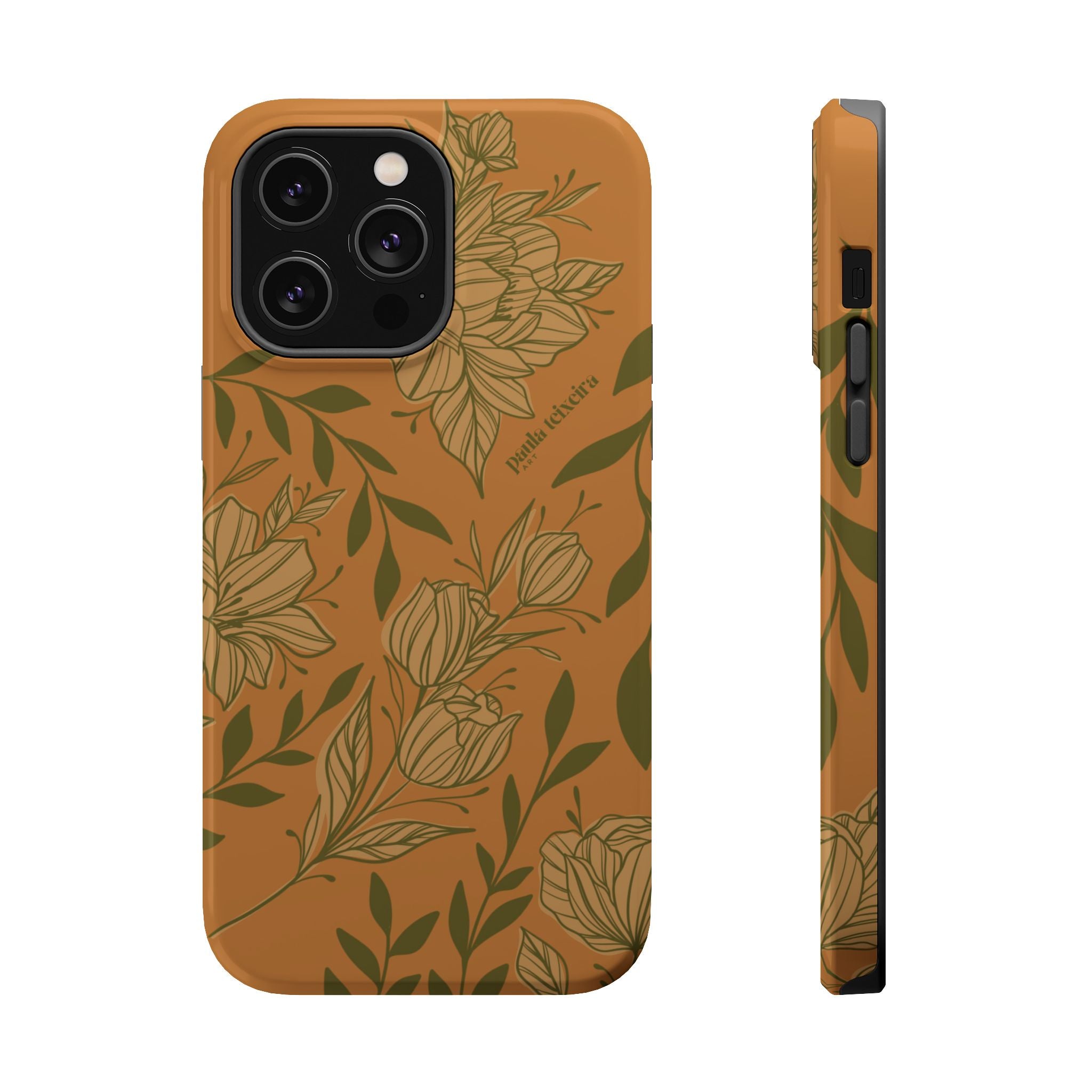 Floral Impact-Resistant Magnetic Phone Case