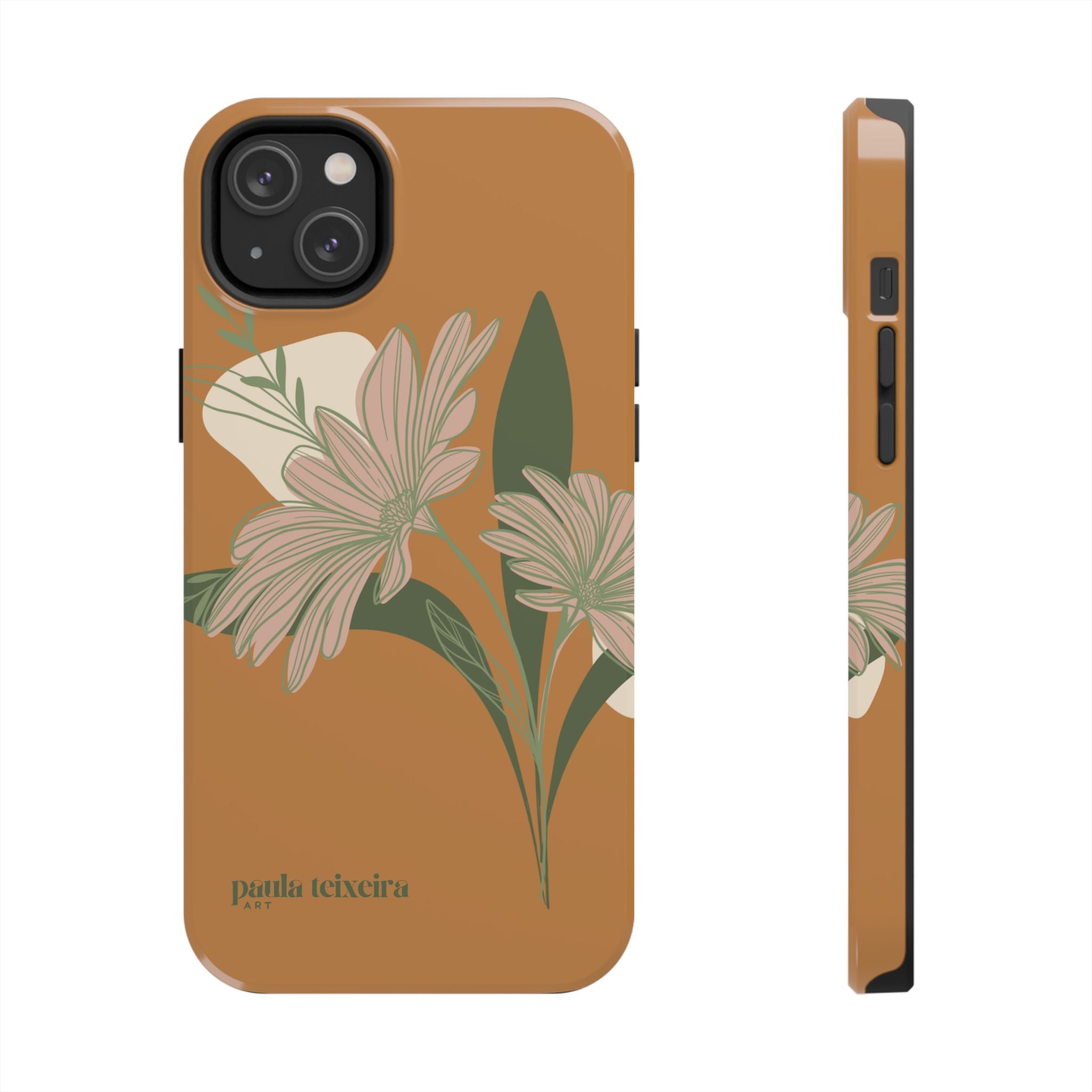 Floral Tough Phone Case - Durable Protection with Elegant Design
