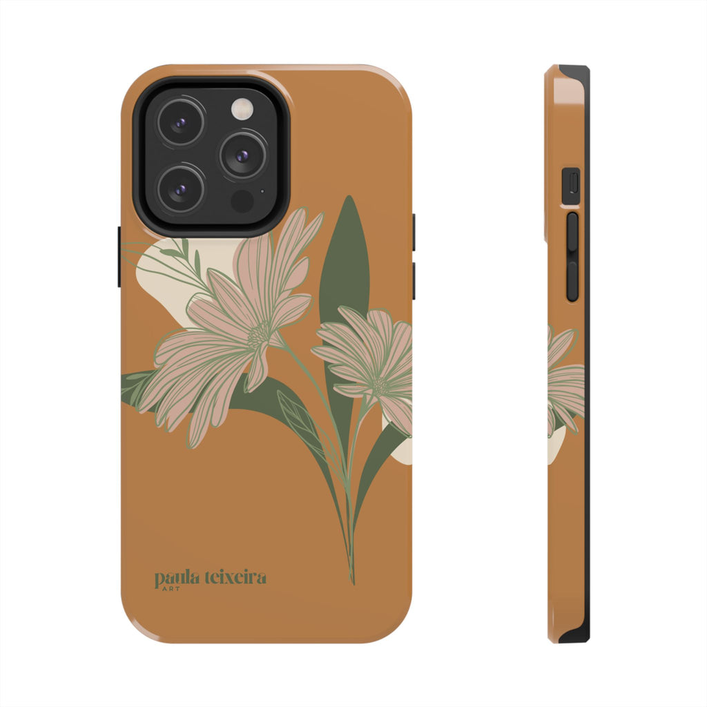 Floral Tough Phone Case - Durable Protection with Elegant Design