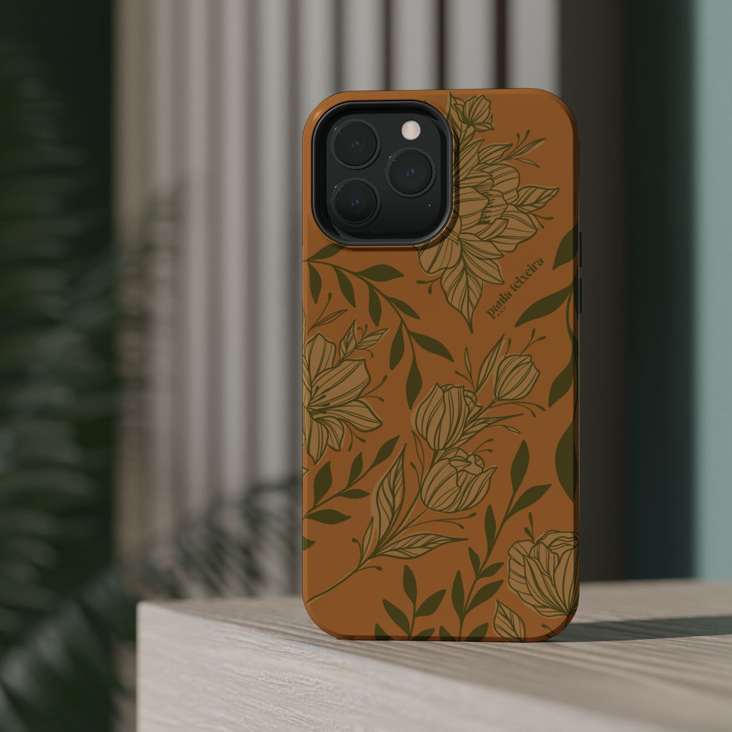 Floral Impact-Resistant Magnetic Phone Case